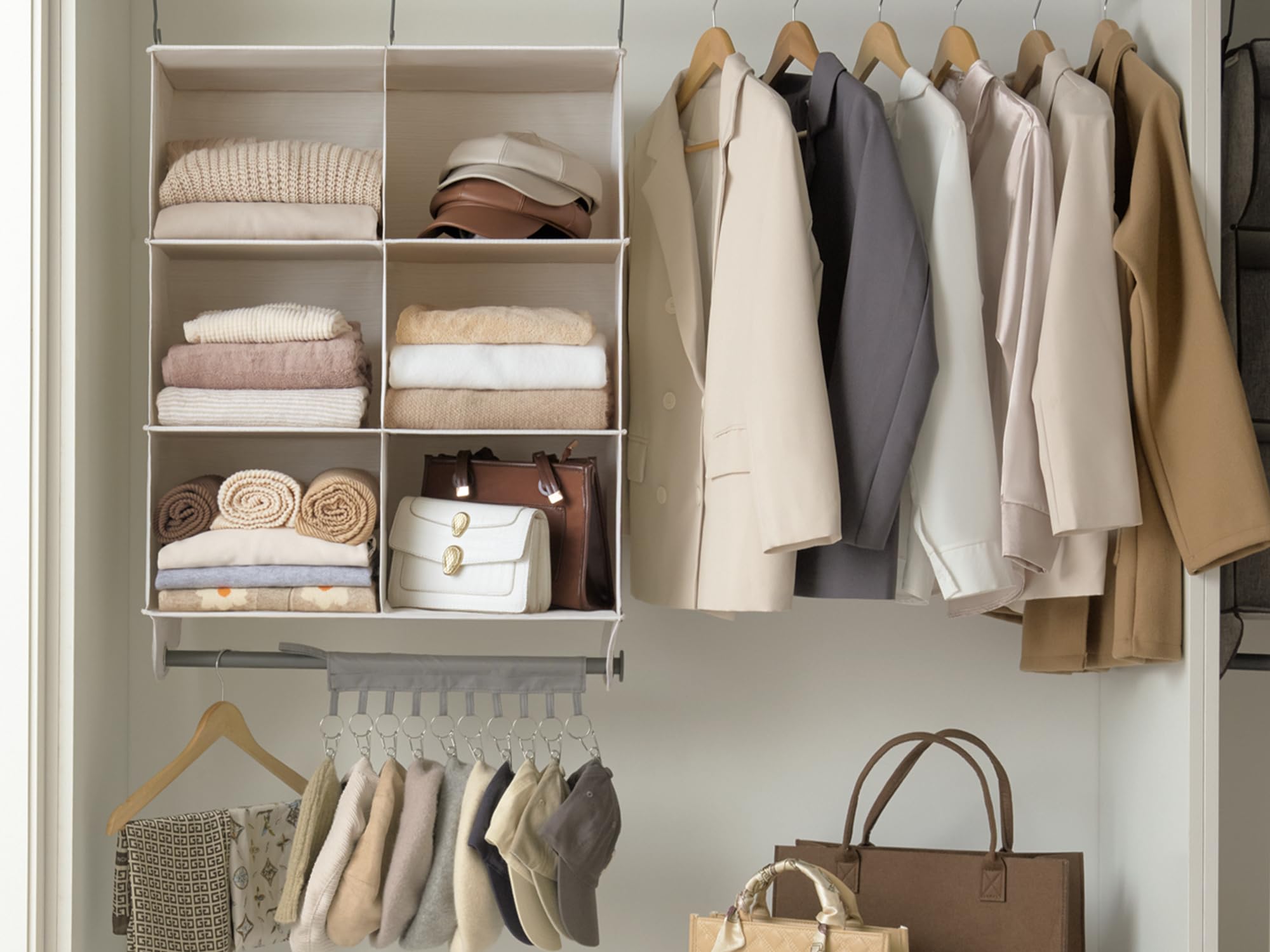 Hanging Closet Organizer with Rod