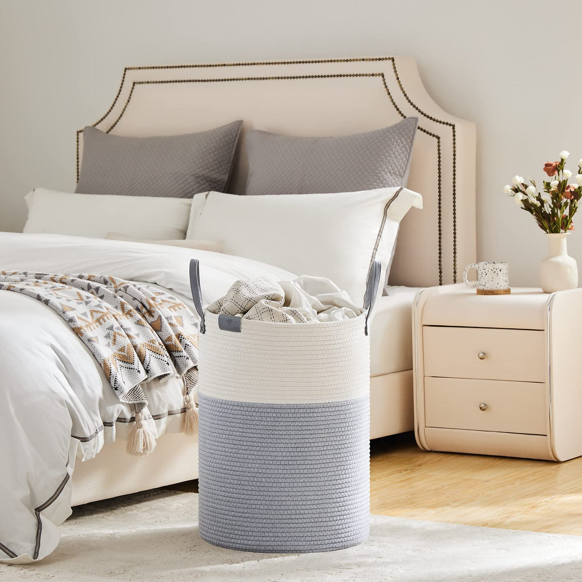 58L Tall Woven Rope Laundry Hamper (1961.2133 Fl Oz) - ModHome Supplies