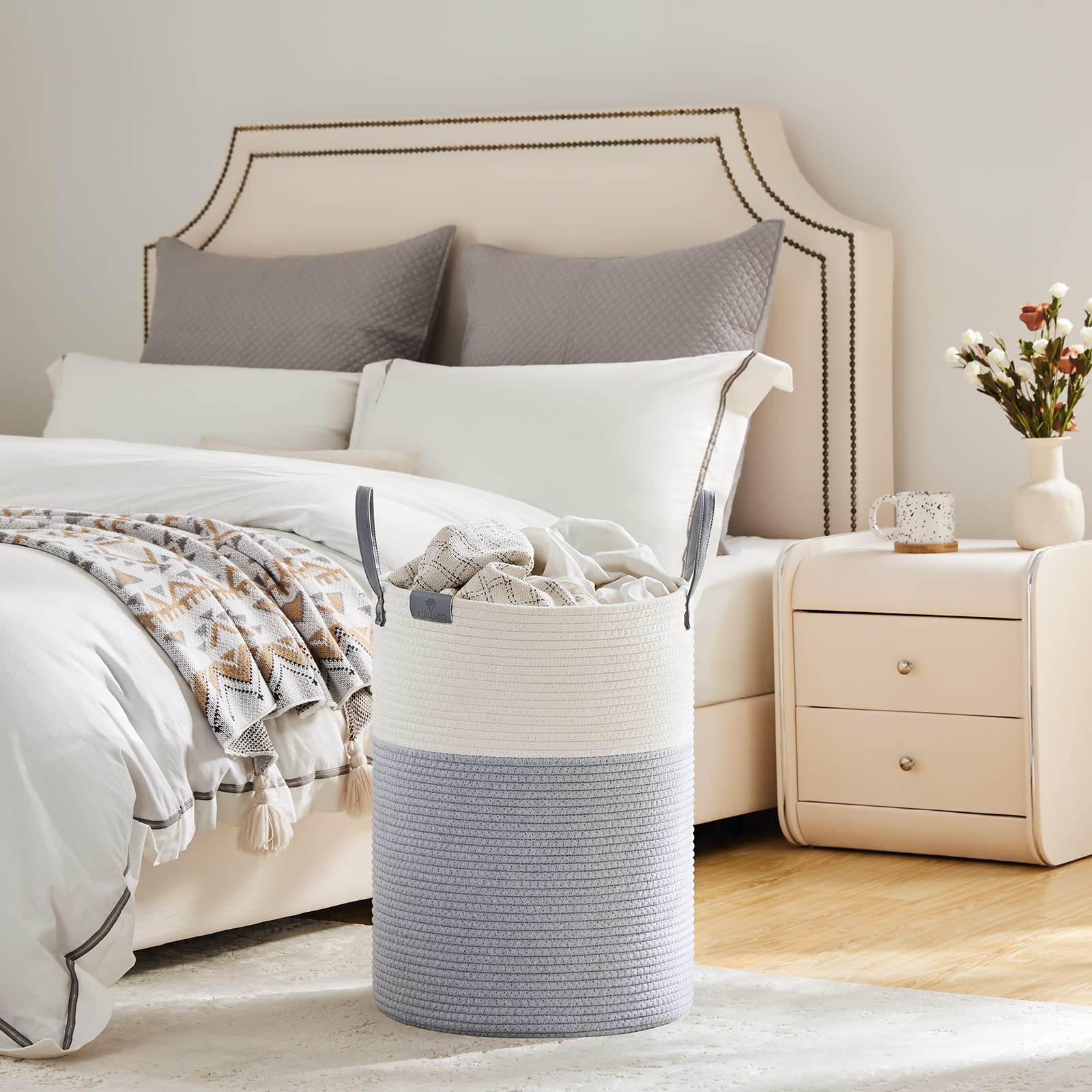 58L Tall Woven Rope Laundry Hamper (1961.2133 Fl Oz) - ModHome Supplies