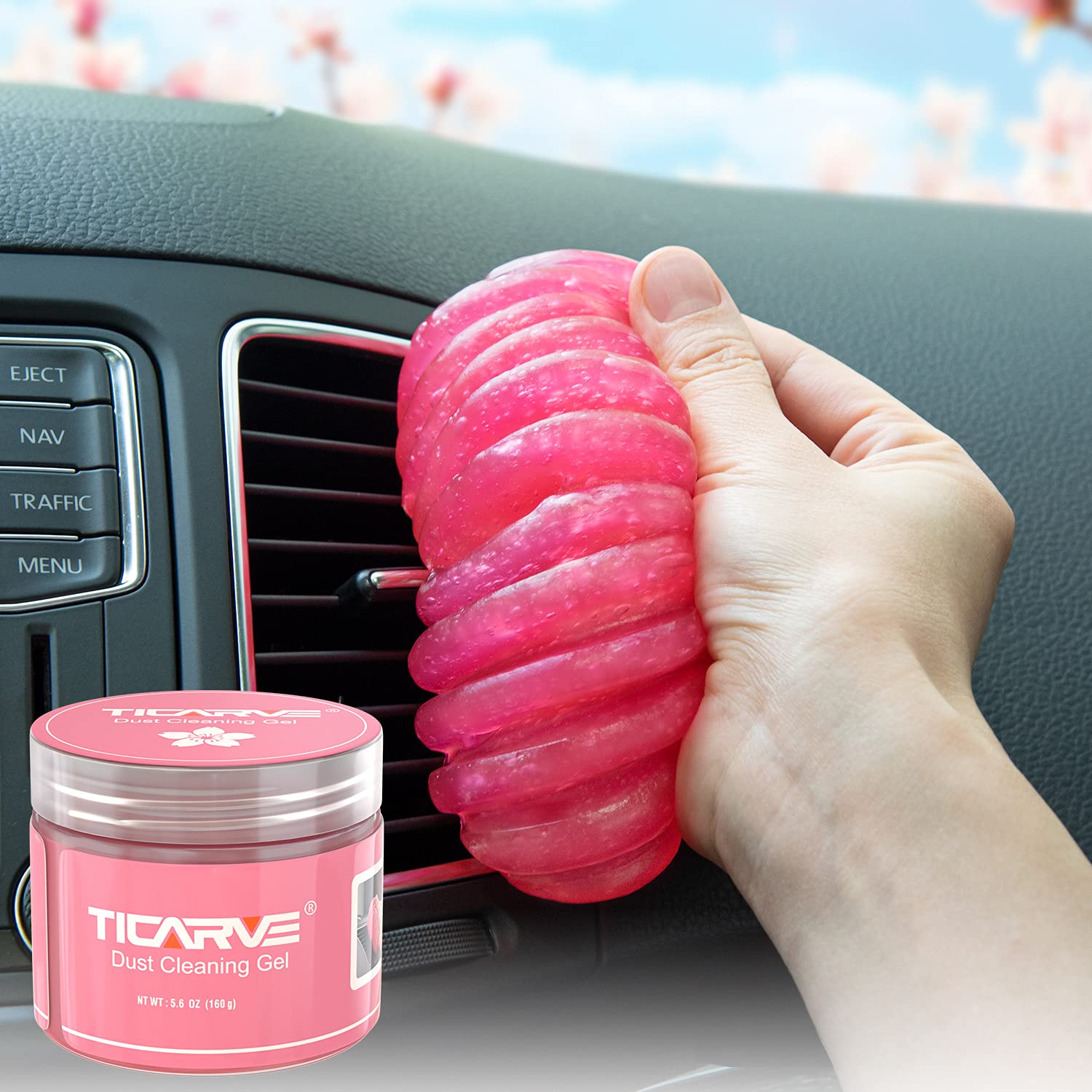 Car Cleaning Gel Detailing Putty Car Putty Auto Detailing Tools Car Interior Cleaner Cleaning Slime Car Accessories Keyboard Cleaner Rose (5.6 Ounce)