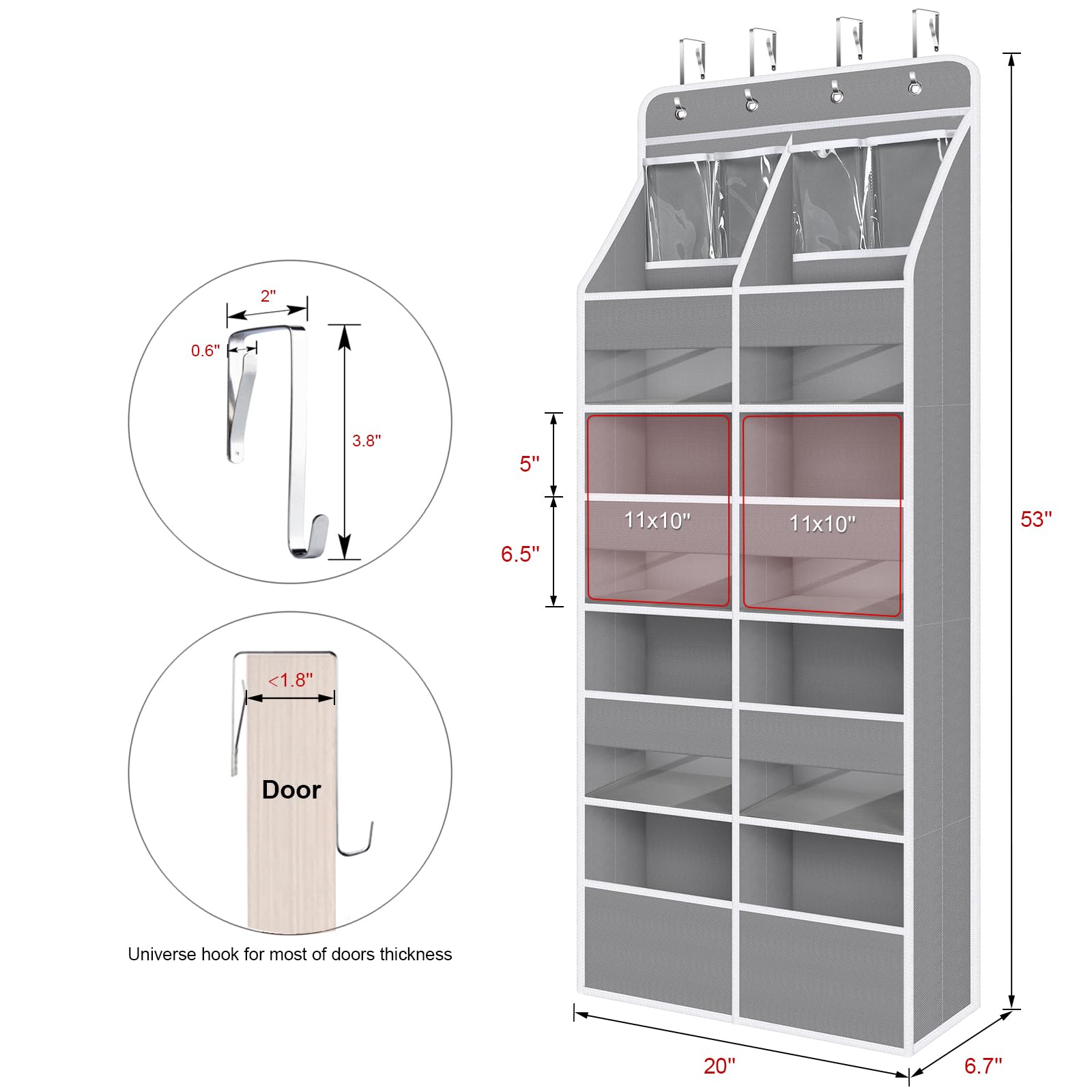 Upgraded Over the Door Organizer for Baby Nursery