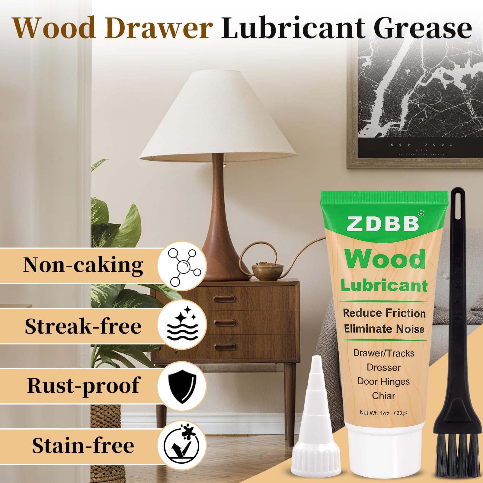 Wood Drawer Wax Lubricant Paste Door Lubricant Wear