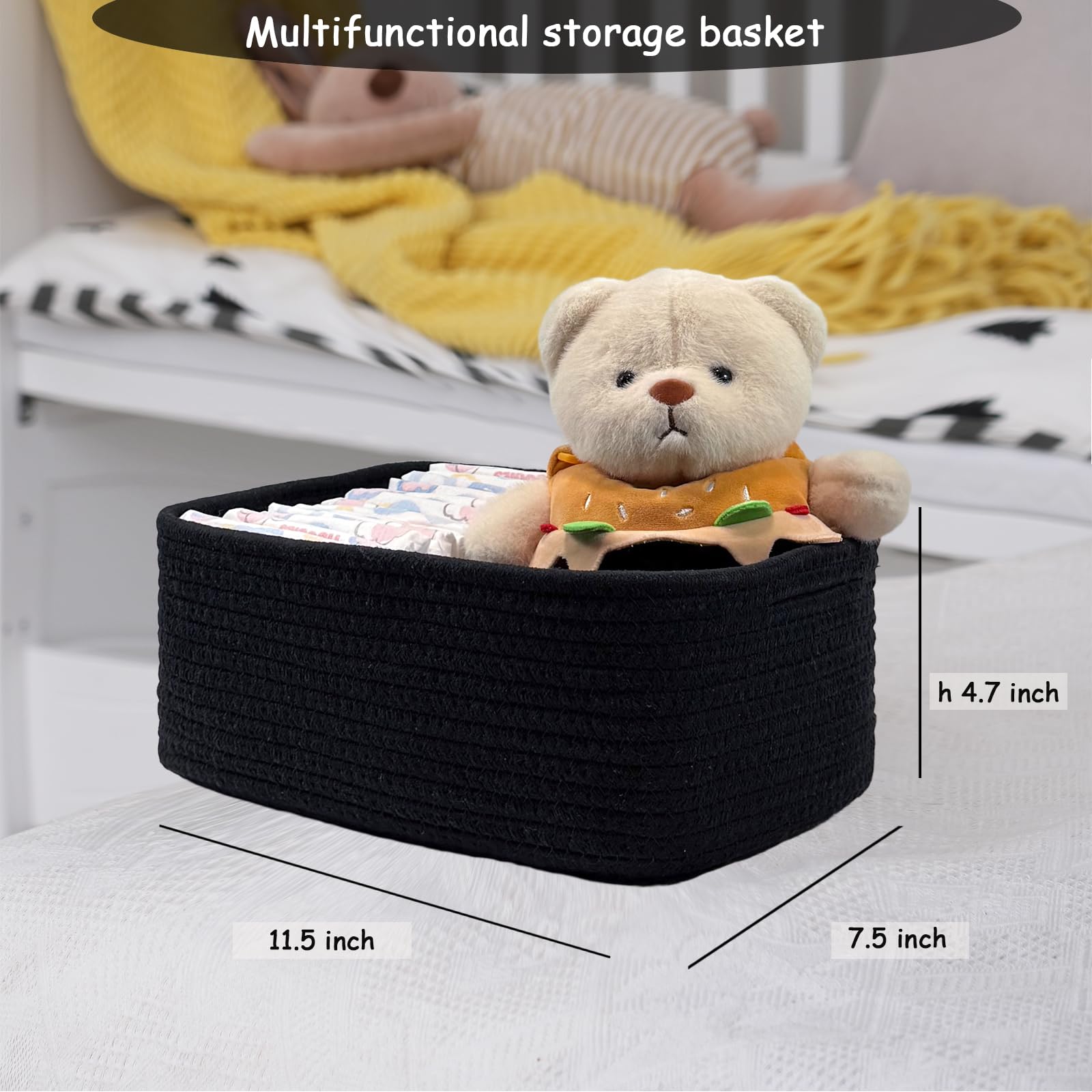COMFY HOMI 11.5"x7.5"x4.7" Storage Baskets for Organizing (3 Count)