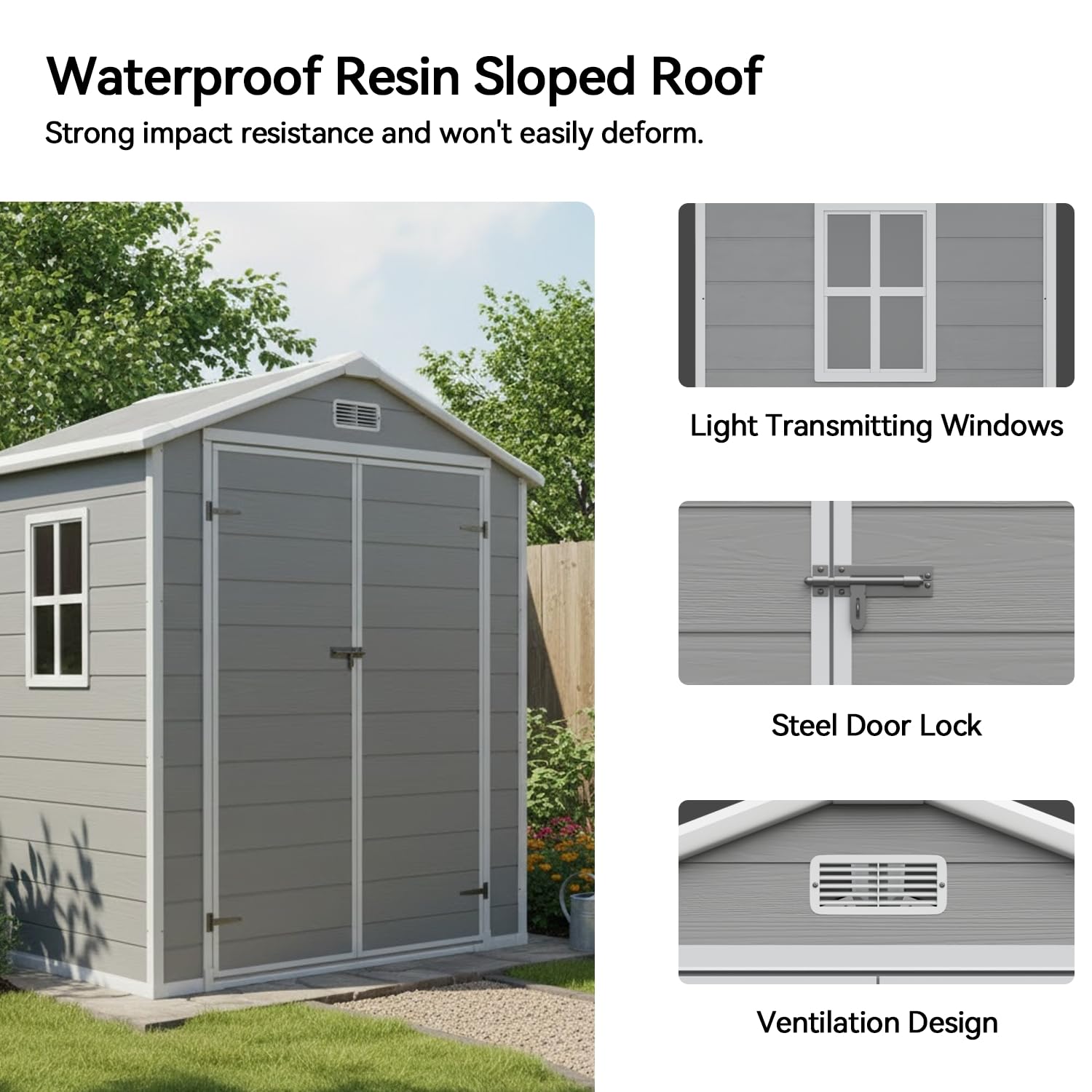 6x4 FT Outdoor Storage Shed