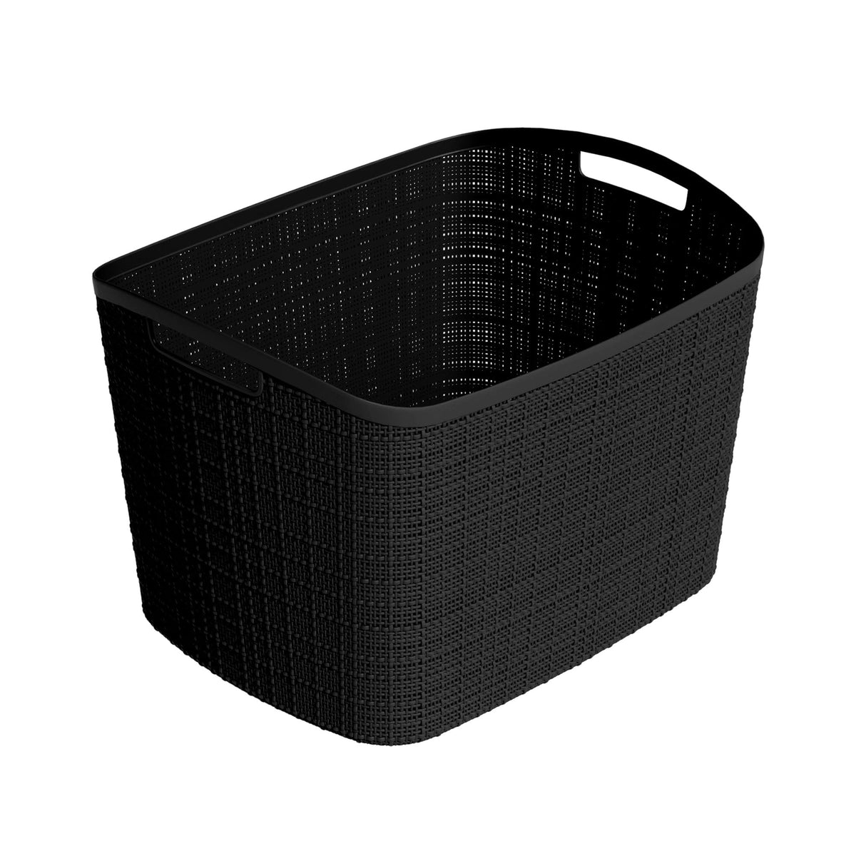 Set of 2 XL 30.5L Jute Decorative Plastic Organization and Storage Baskets (2 Count)