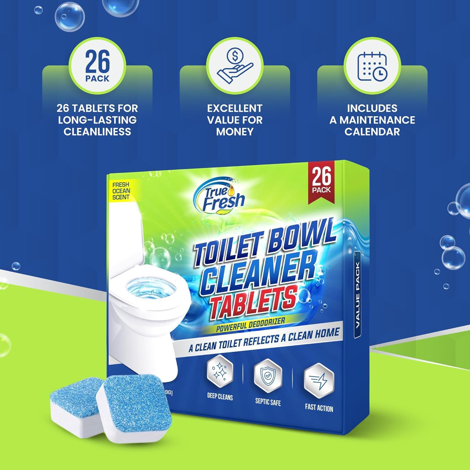 Toilet Bowl Cleaner Tablets (26 Count)
