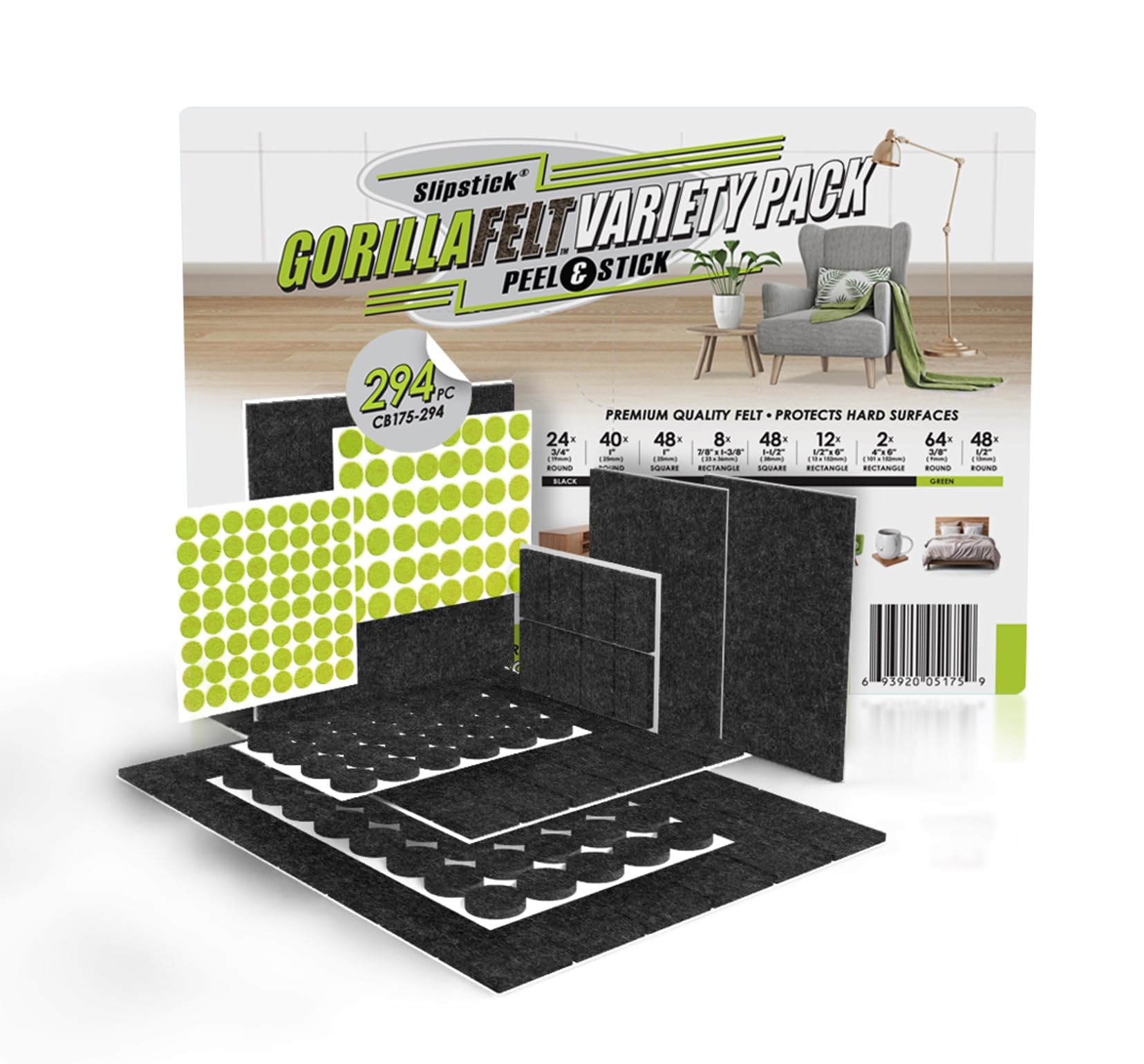 Gorilla Felt Furniture Pads (294 Count)