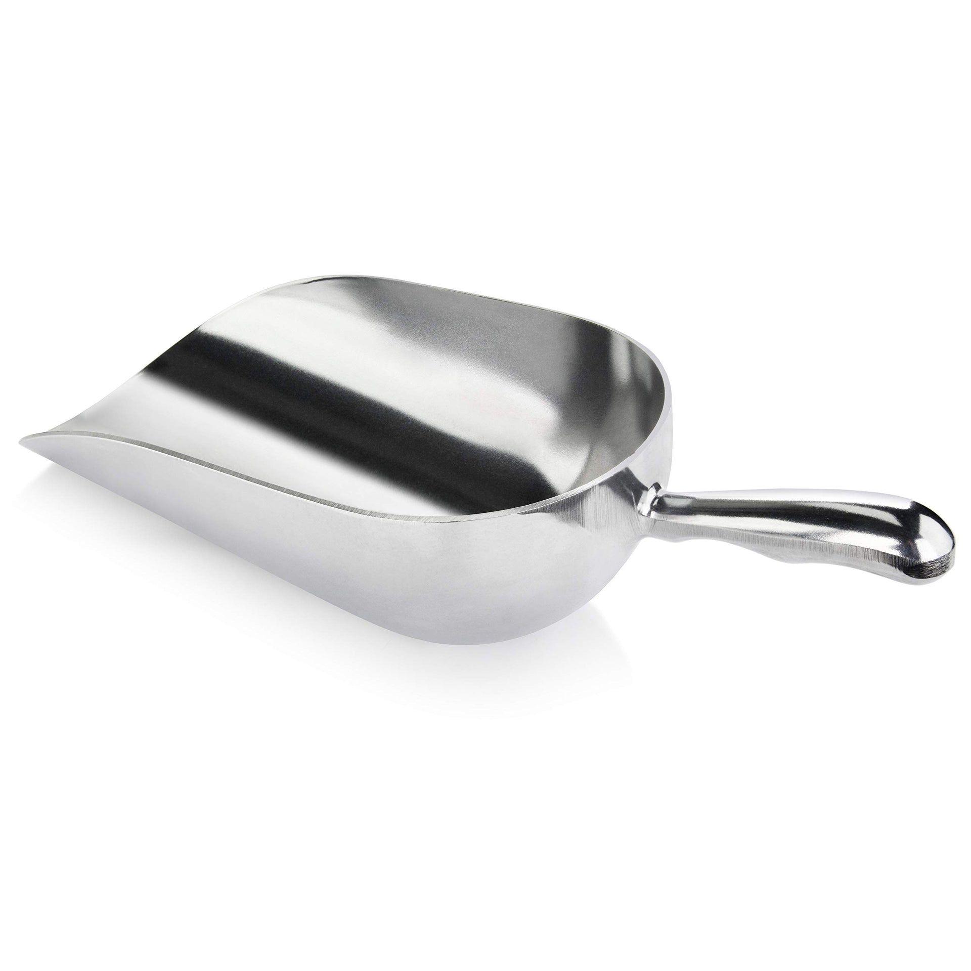34608 One Piece Cast Aluminum Round Bottom Bar Ice Flour Utility Scoop