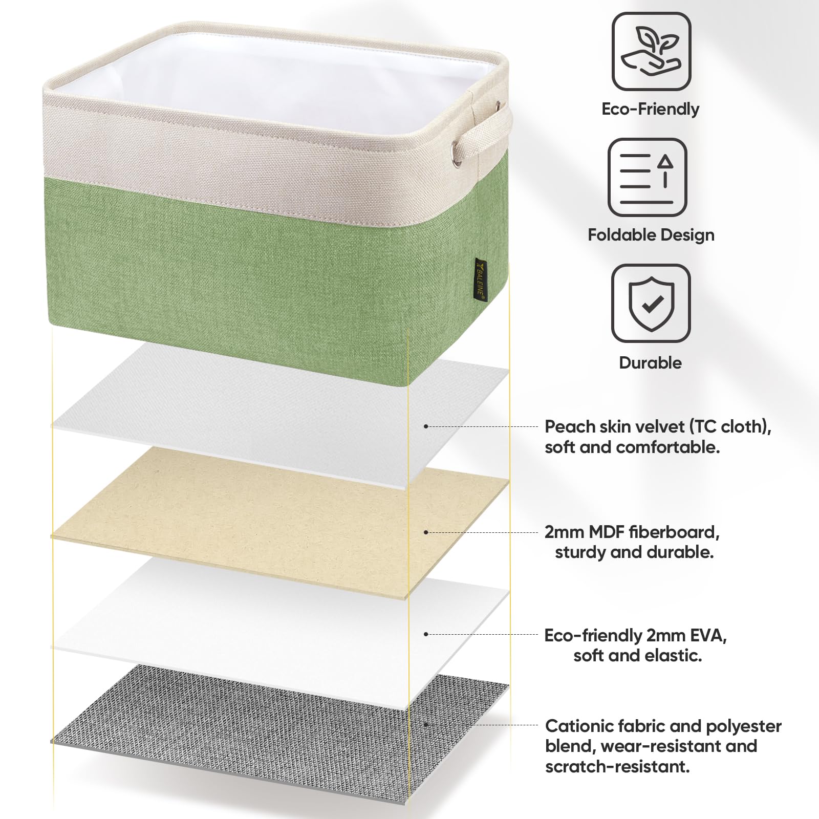 2 Pack Fabric Closet Storage Bins for Shelves (2 Count)