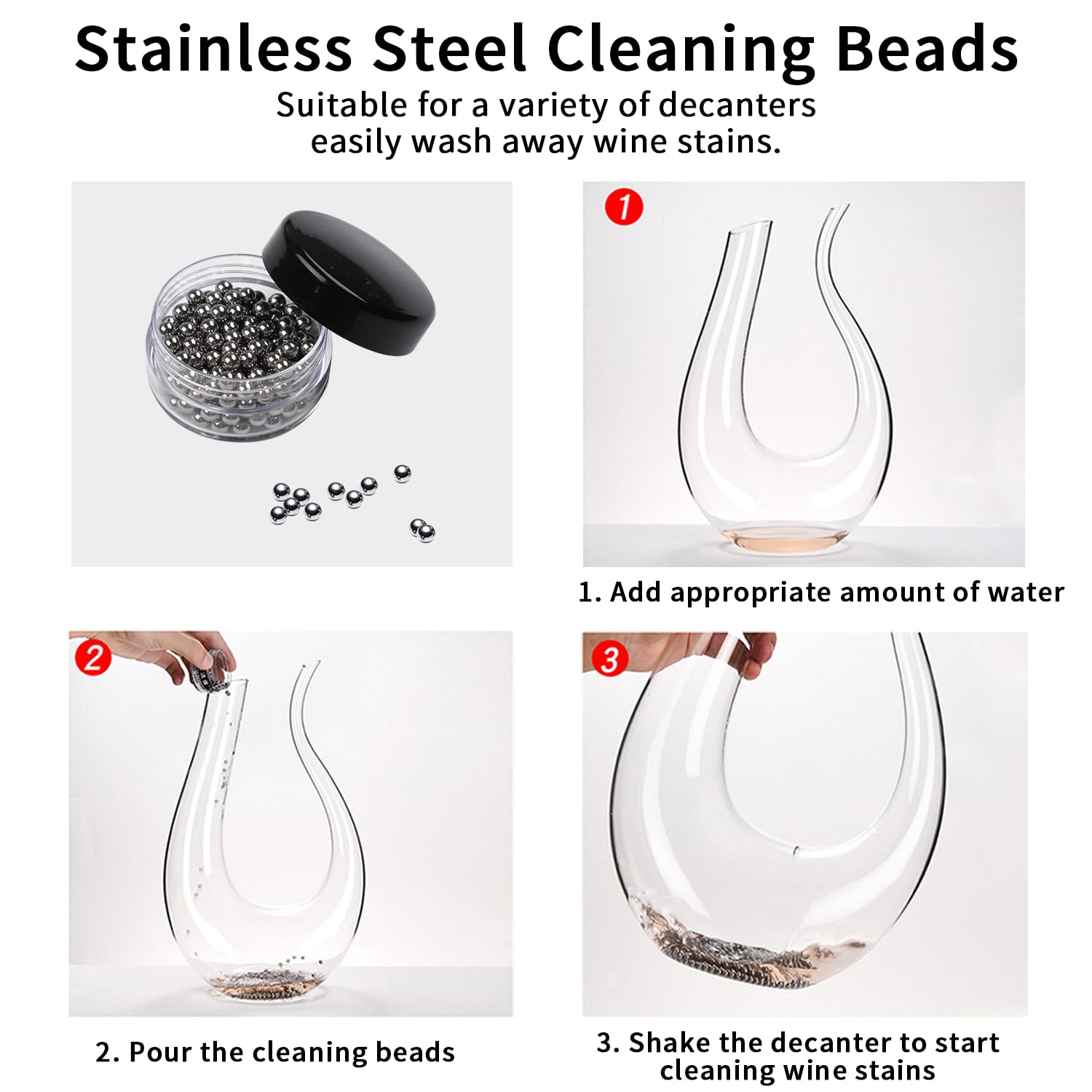 Wine Decanter Drying Stand with Rubber Coated Top to Prevent Scratches