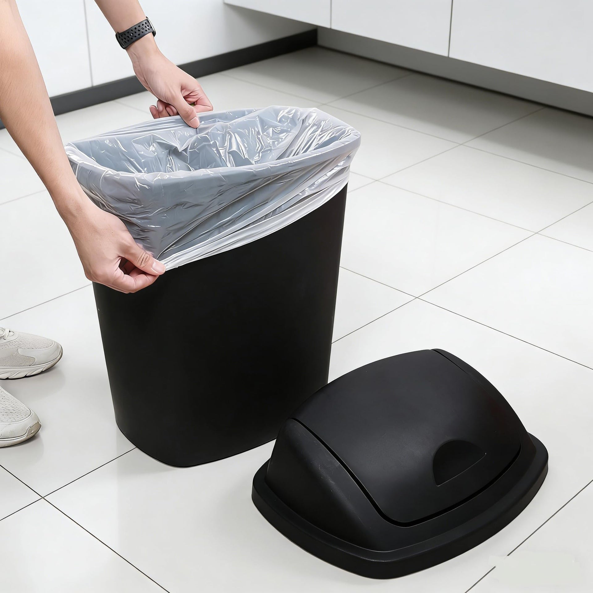 11 Gallon Swing Lid Trash Can (4 Count)