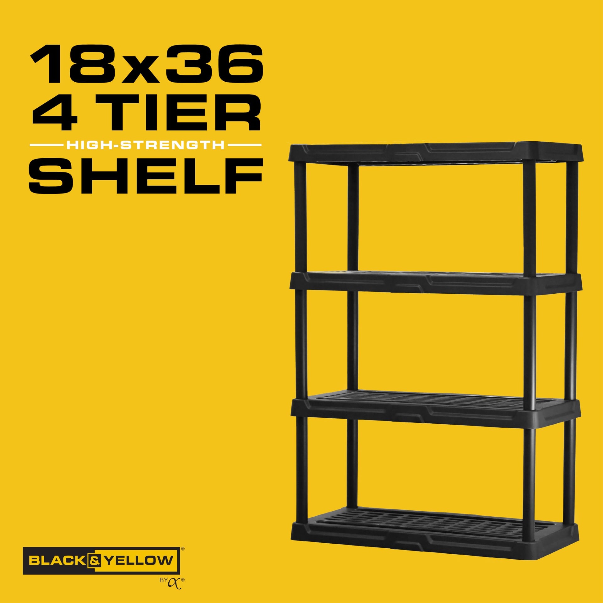 4 Tier Heavy Duty Plastic Storage Shelves for Garage