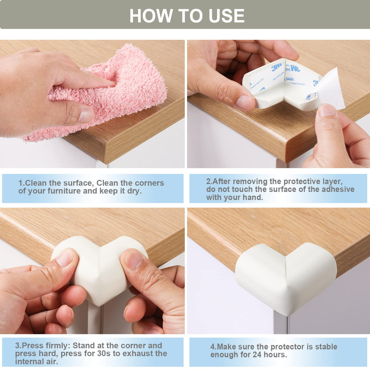 8 Pack Soft Sponge Table Corners (8 Count)