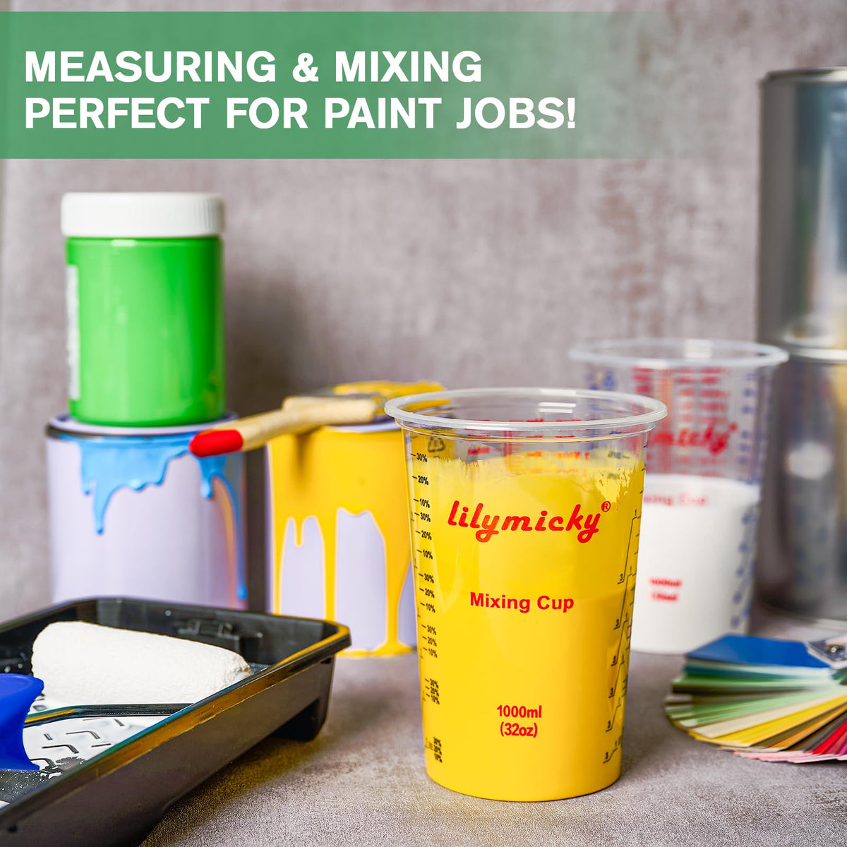 25 Pack Plastic Mixing Cups (25 Count)