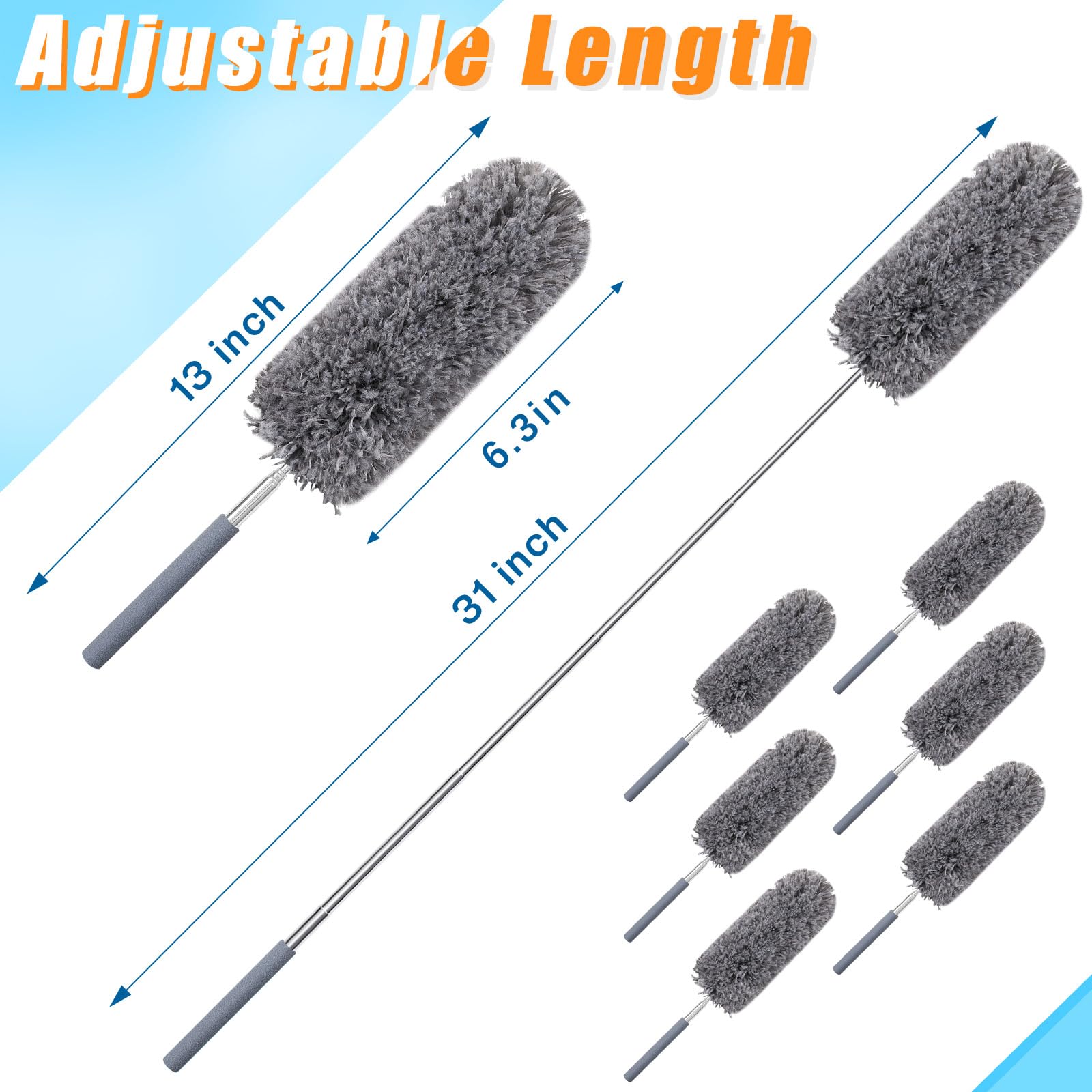 12 Pcs Microfiber Feather Duster for Cleaning (12 Count)