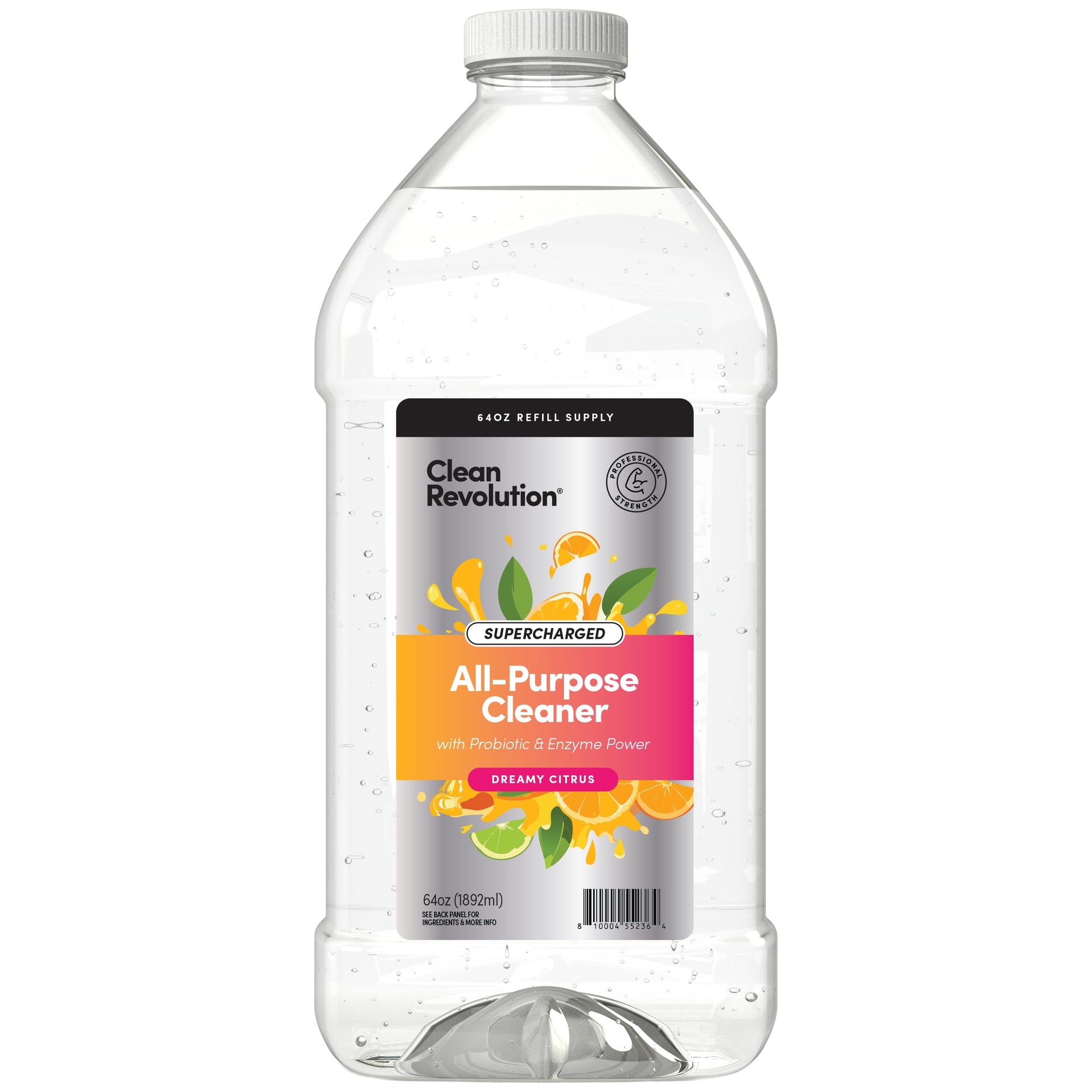 SuperCharged All Purpose Cleaner Refill with Smart Probiotic + Enzyme Complex (64 Fl Oz)