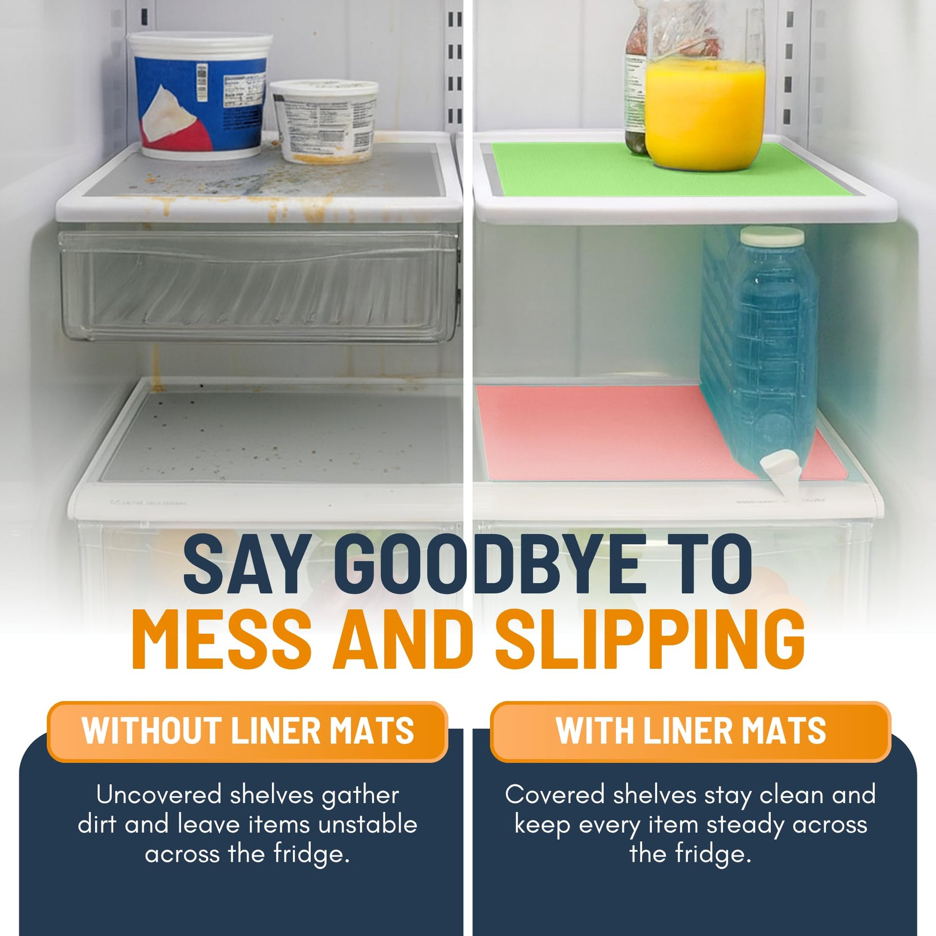 Refrigerator Liners for Shelves (11.21 Sq Ft)