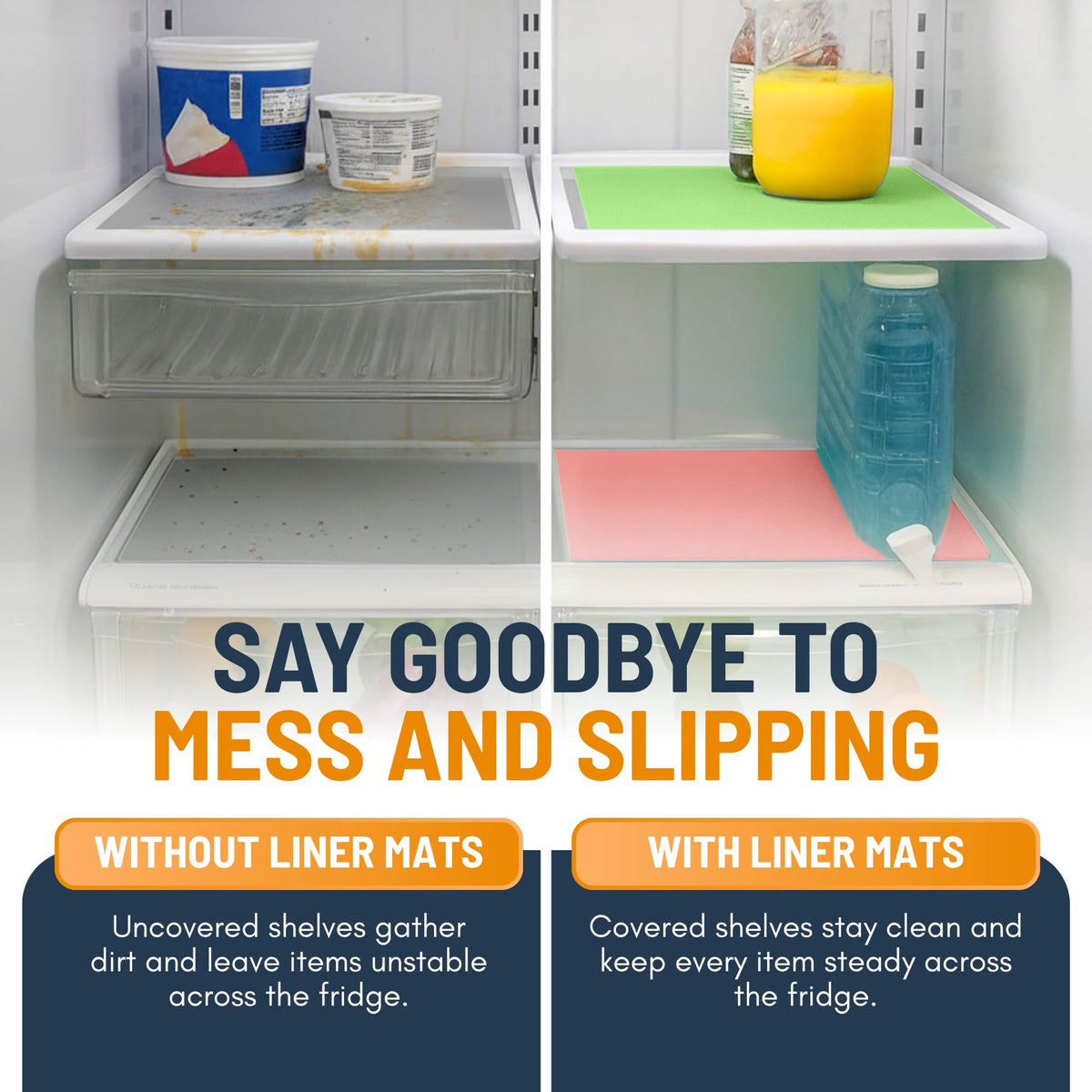 Refrigerator Liners for Shelves (16 Count)