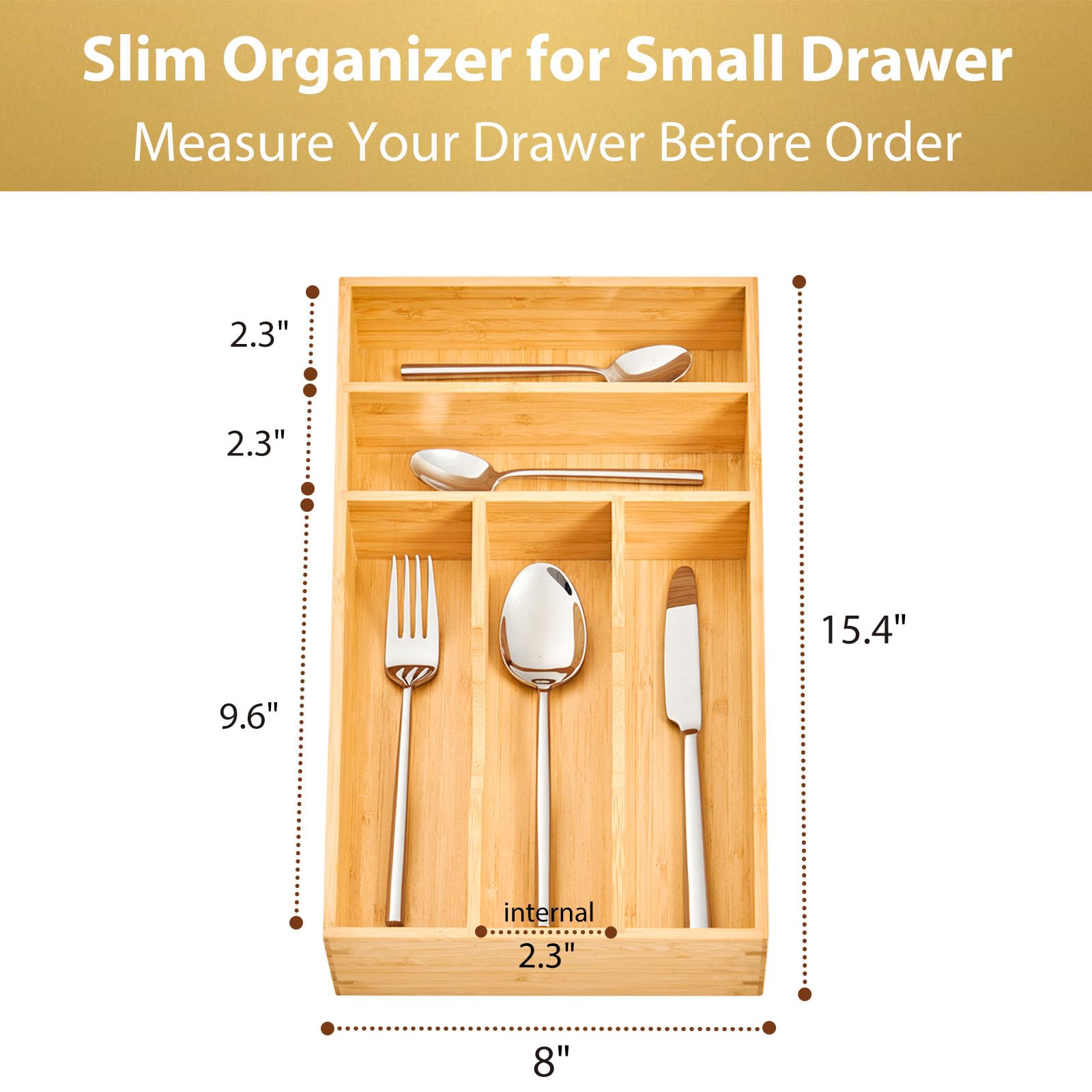 Bamboo Kitchen Drawer Organizer