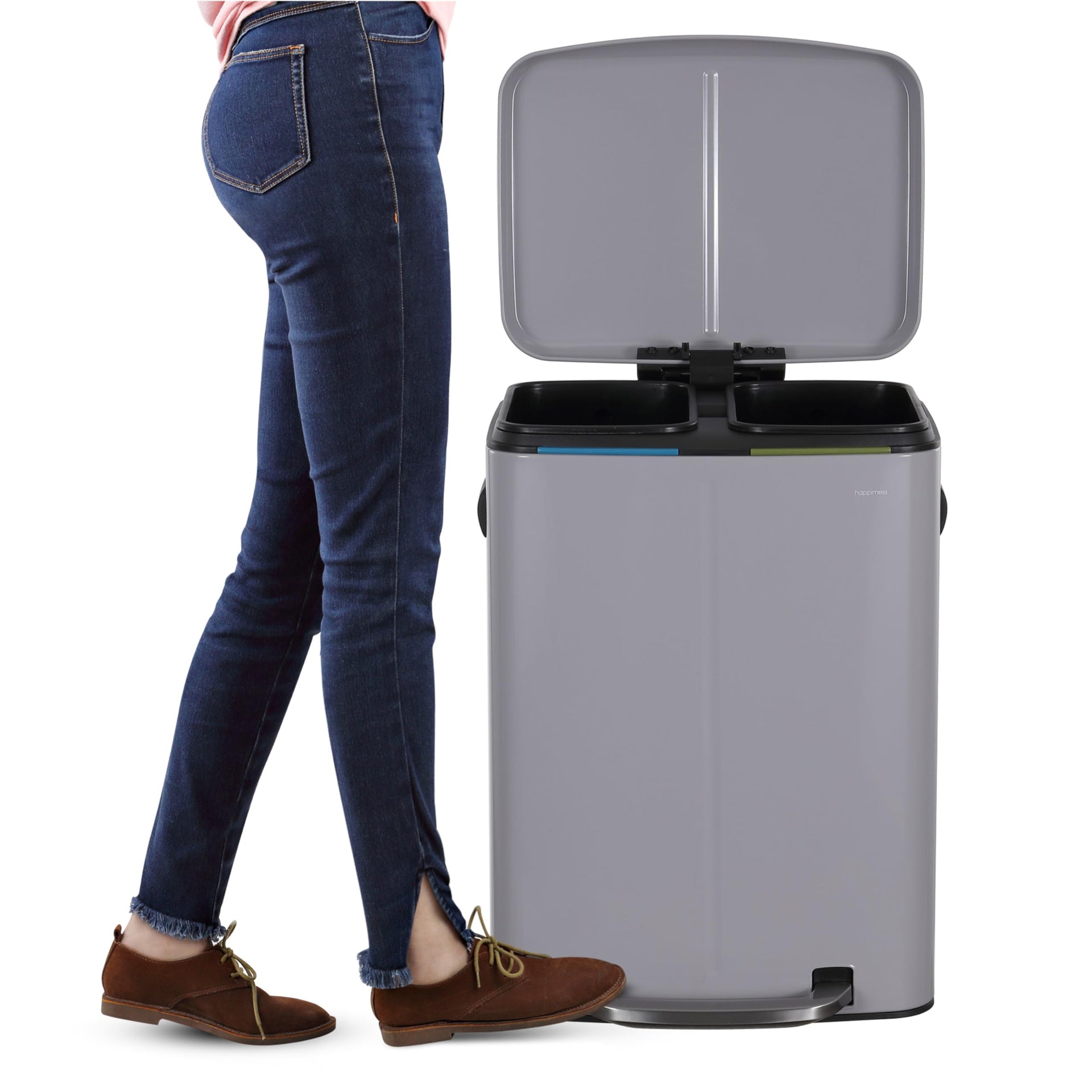 Marco 10.6 Gal Double Bucket Step Trash Can