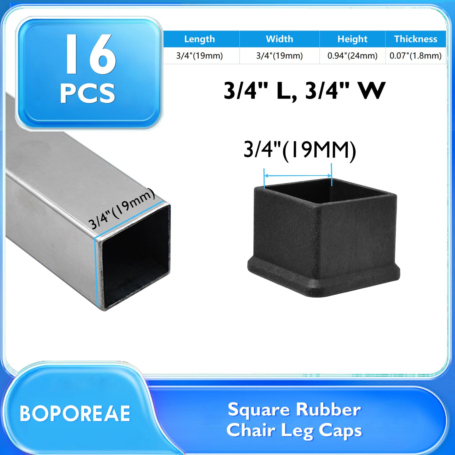 16 Pcs 3 4" x 3 (16 Count)