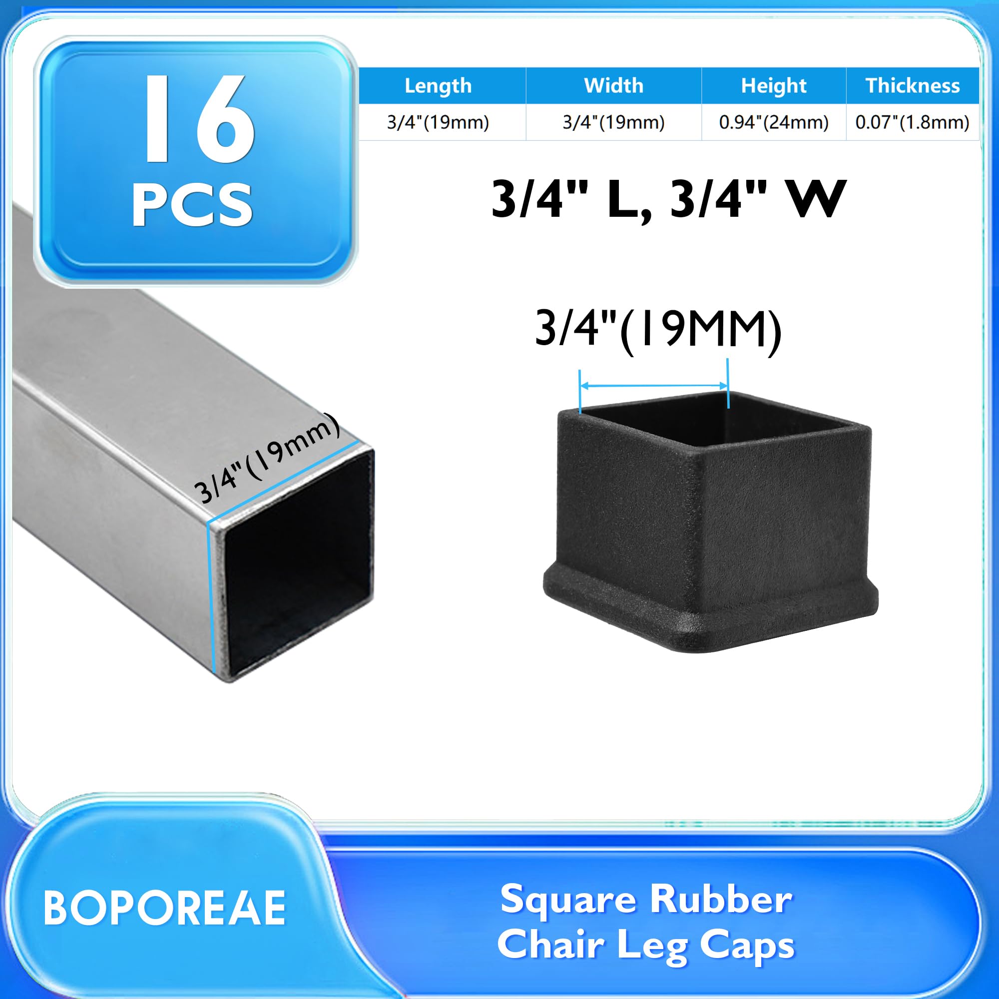 16 Pcs 3 4" x 3 (16 Count)