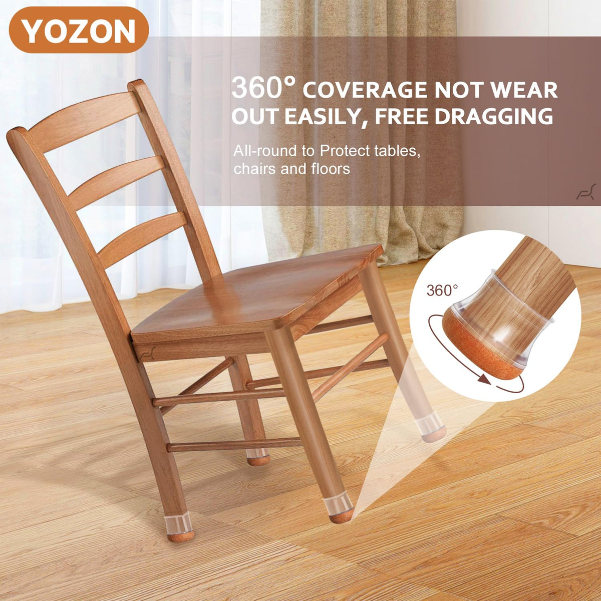 Chair Leg Floor Protectors Felt Silicone Caps Strengthen Bottom