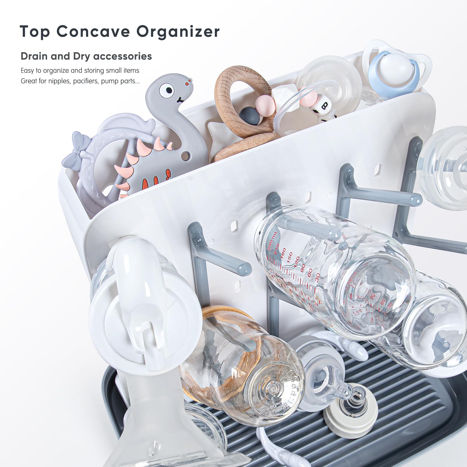 Baby Bottle Drying Rack：Large Vertical Space Saver for Countertop