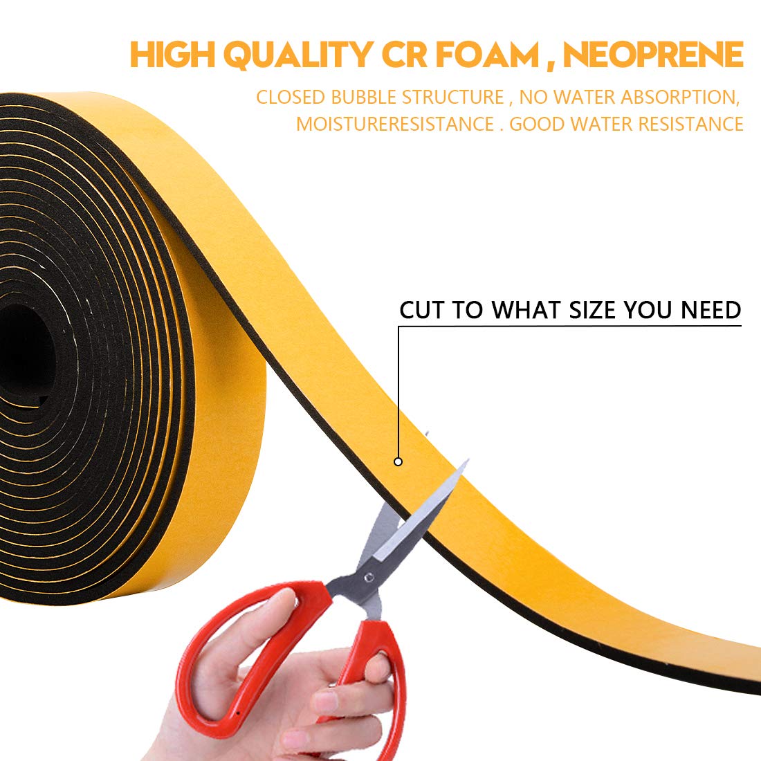 Neoprene Foam Weather Stripping (6.5 Foot)