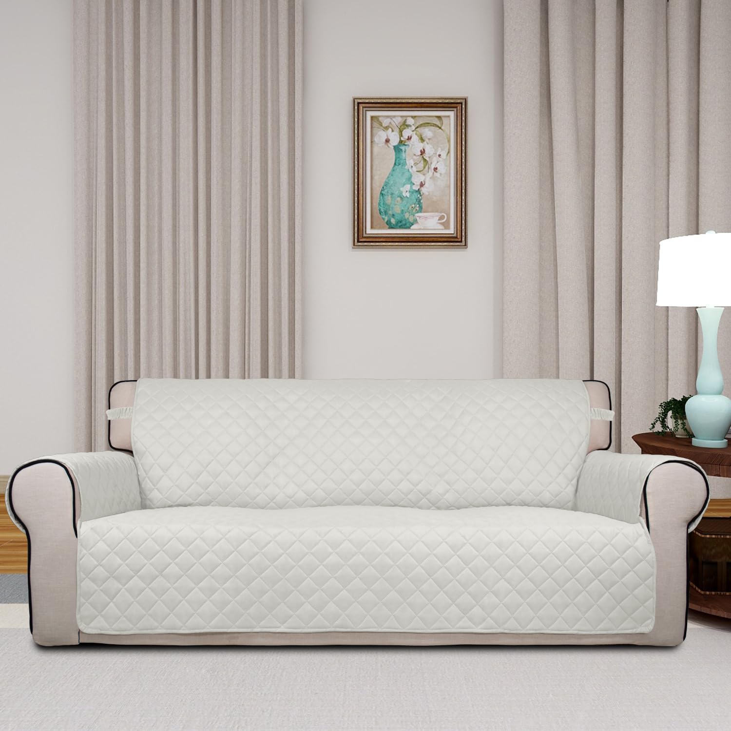 Reversible Quilted Couch Covers for Dogs Oversized Sofa Cover 78”