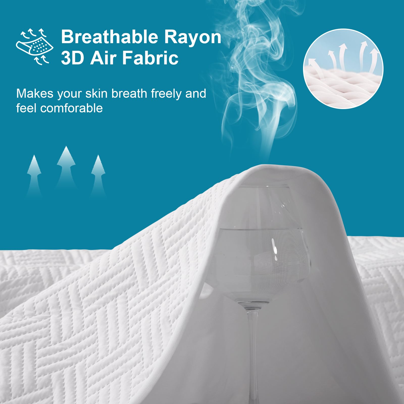 Waterproof King Size Mattress Protector with Deep Pockets