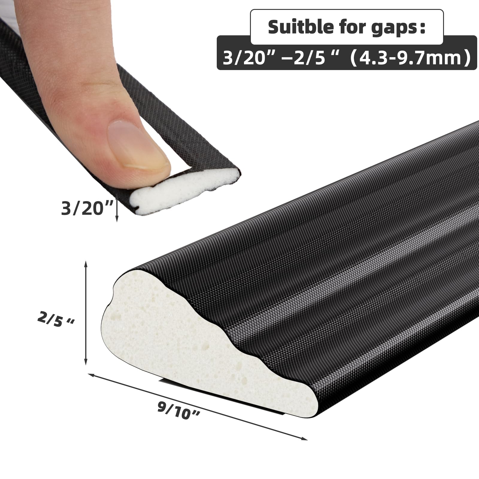 9.8 Ft Weather Stripping Seal Strip for Doors