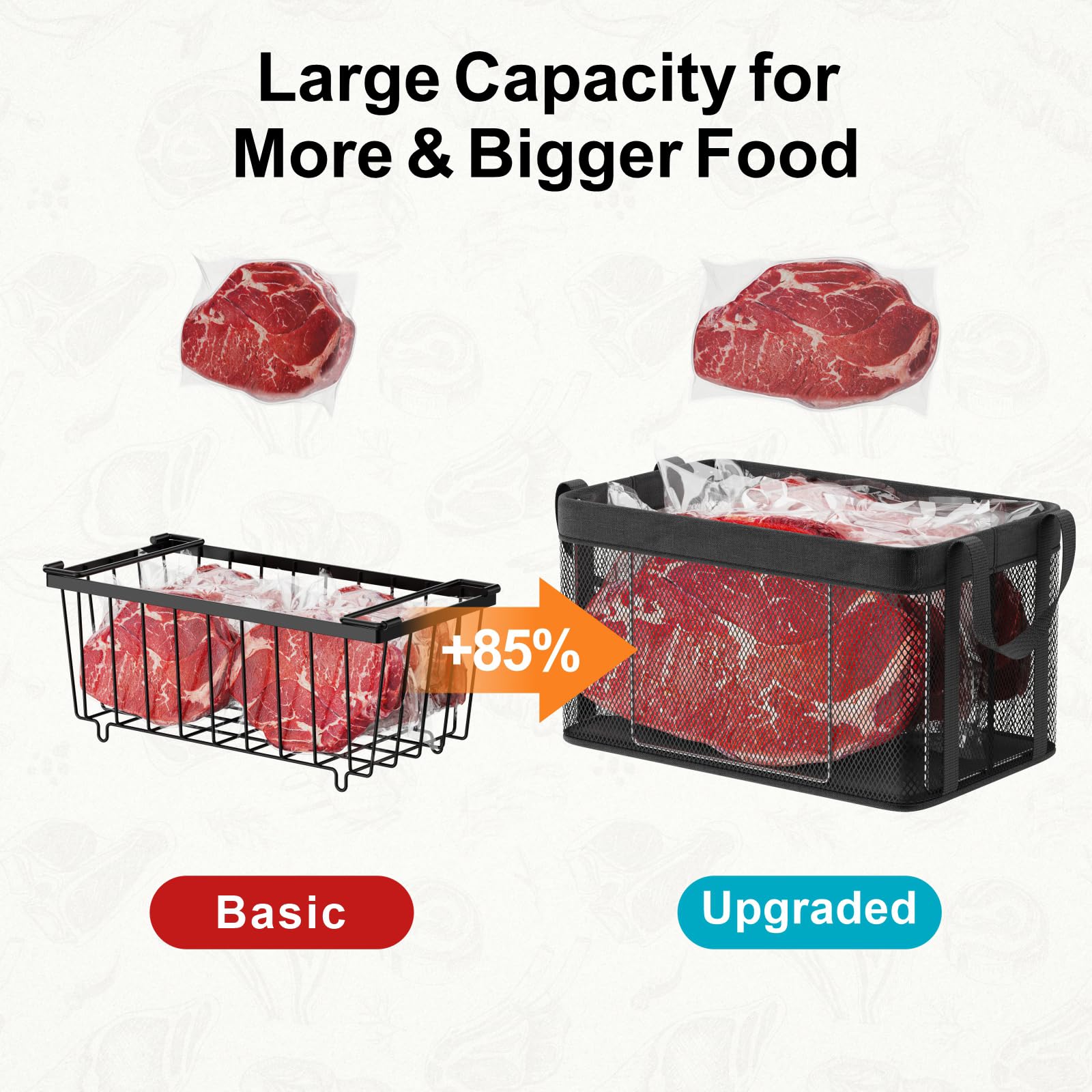 Deep Freezer Organizer Bins (4 Count)