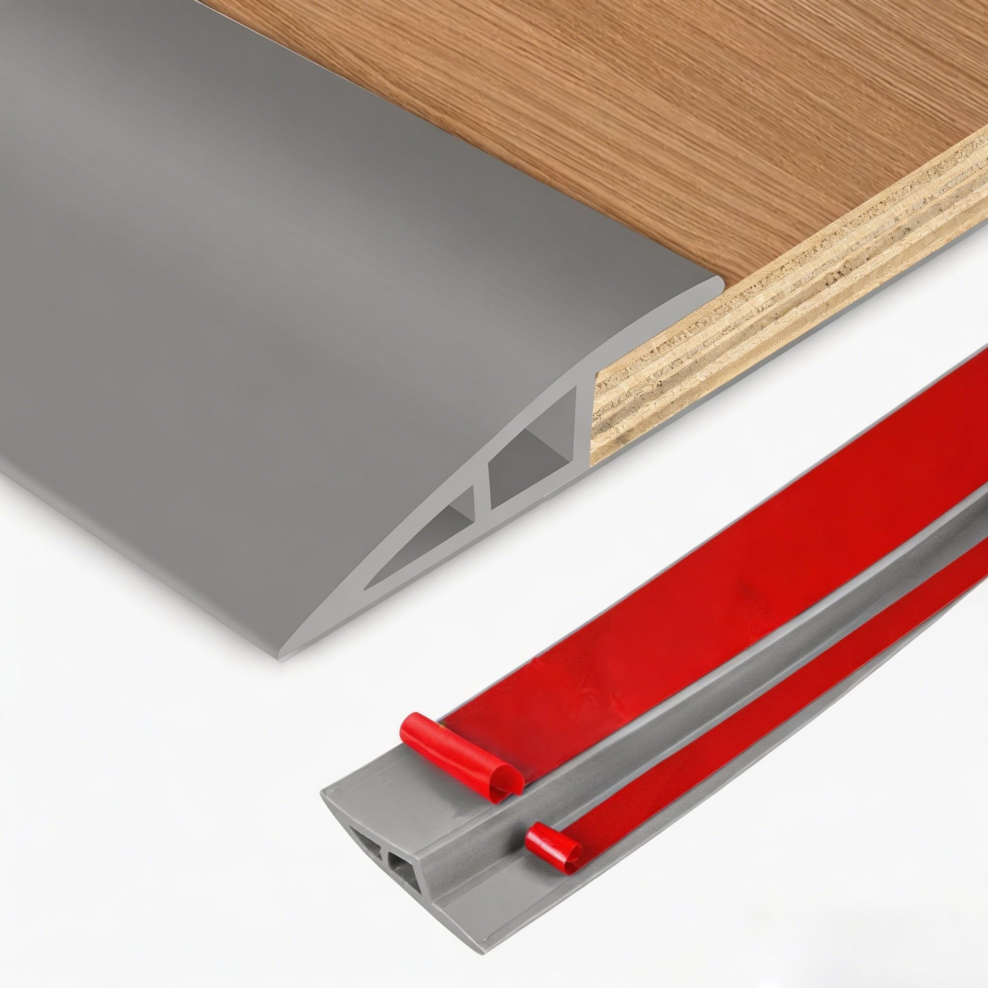Floor Transition Strip Vinyl Door Threshold Ramp Self Adhesive Carpet Edging Strip Doorway Edge Trim (3.3 Foot)