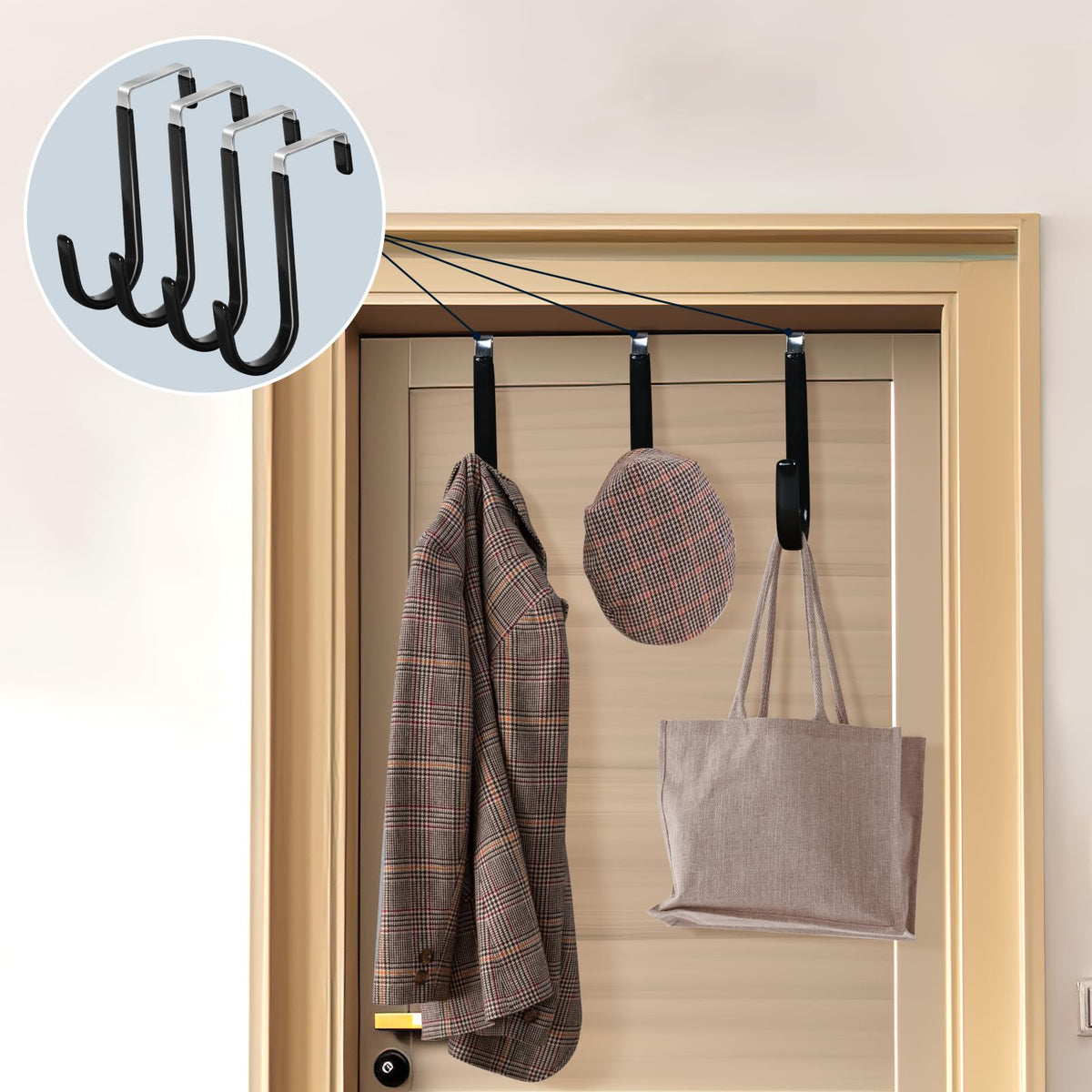 4 Pack Over The Door Hooks (4 Count)