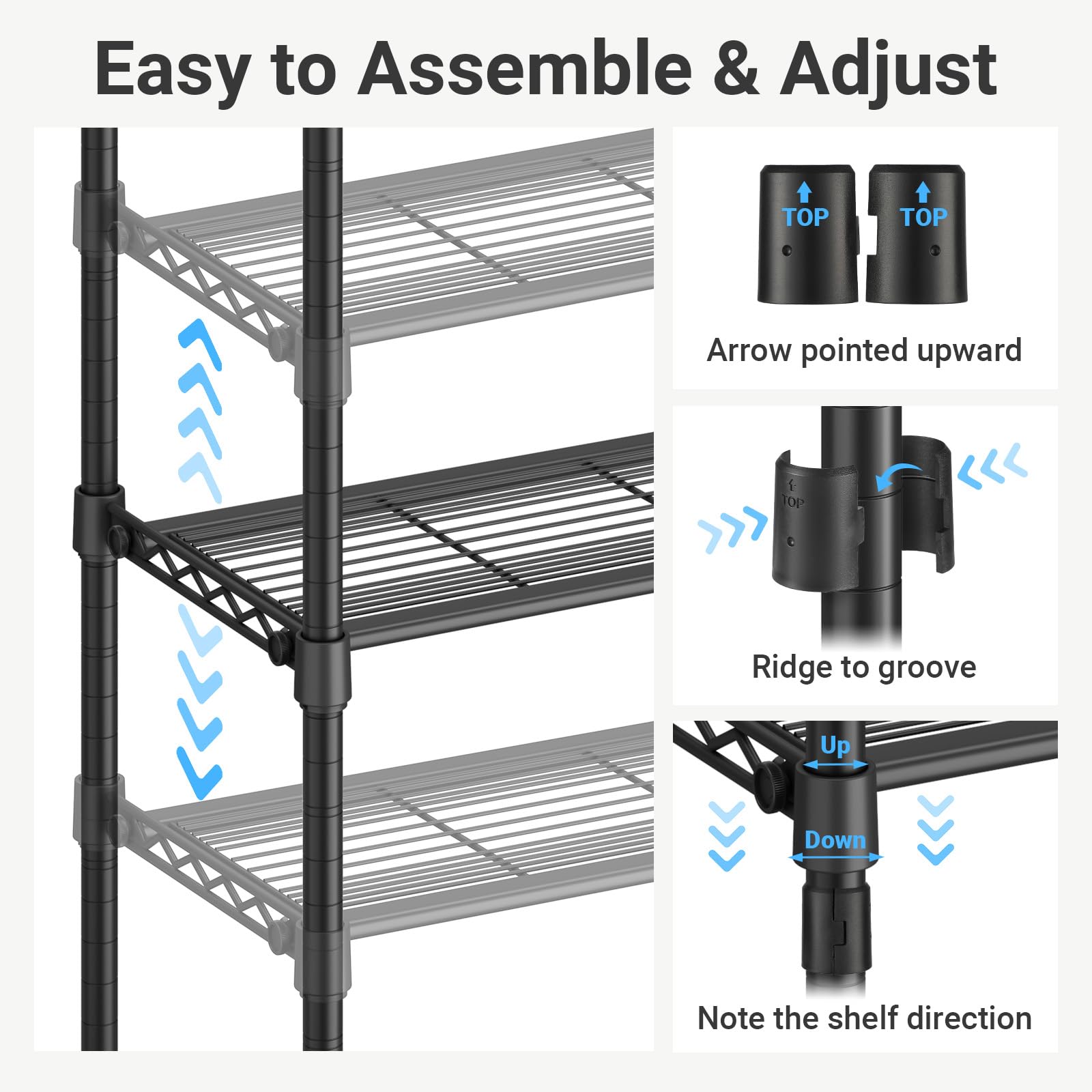 V7S Portable Closet for Hanging Clothes Heavy Duty Rack with Shelves