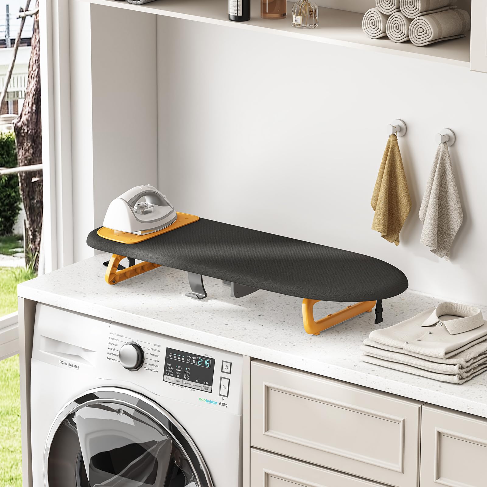 Small Ironing Board with Iron Holder