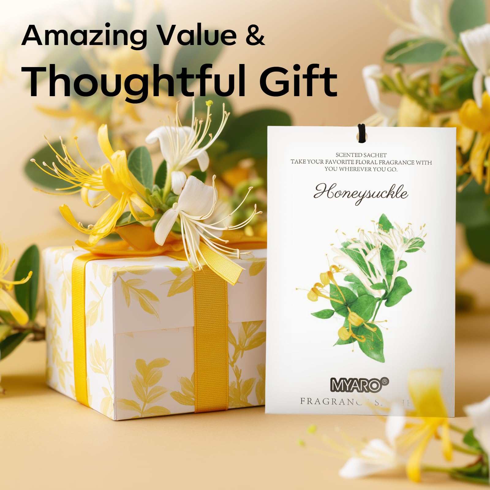 12 Pack Honeysuckle Scented Sachets (12 Count)