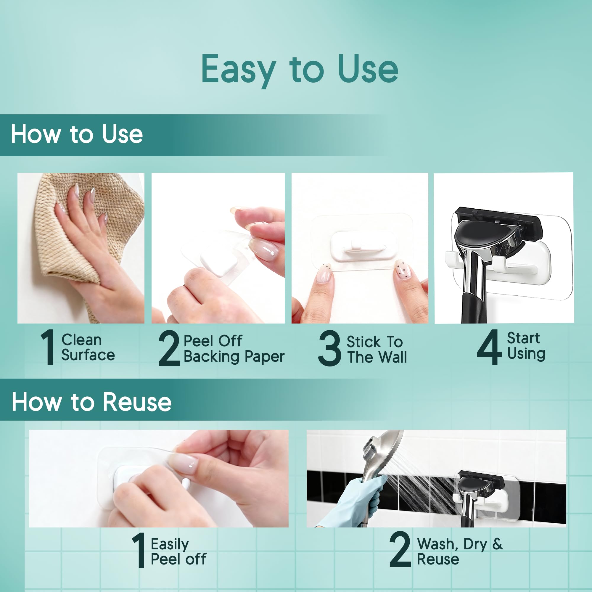 Hook LAB Shower Razor Holder (2 Count)