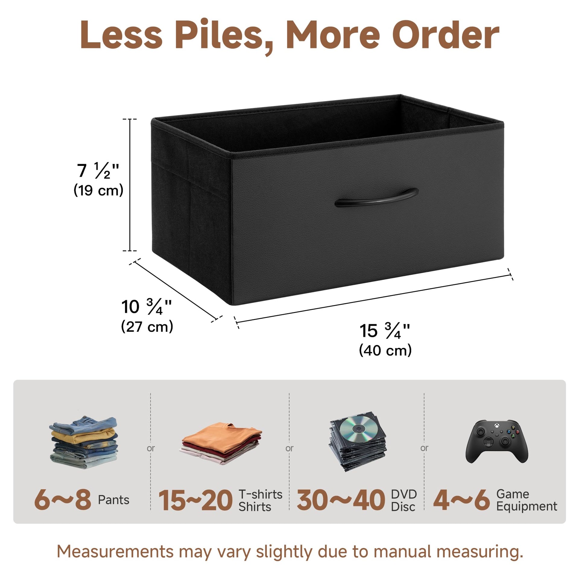 Black Storage Bins (4 Count)