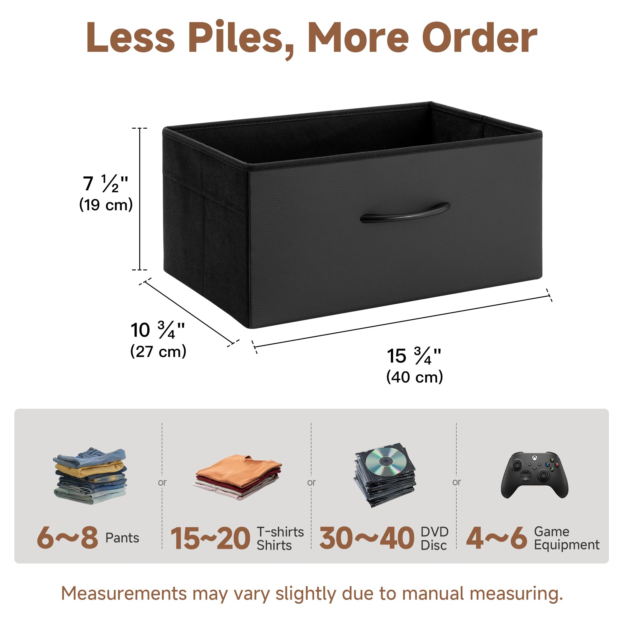 Black Storage Bins (4 Count)