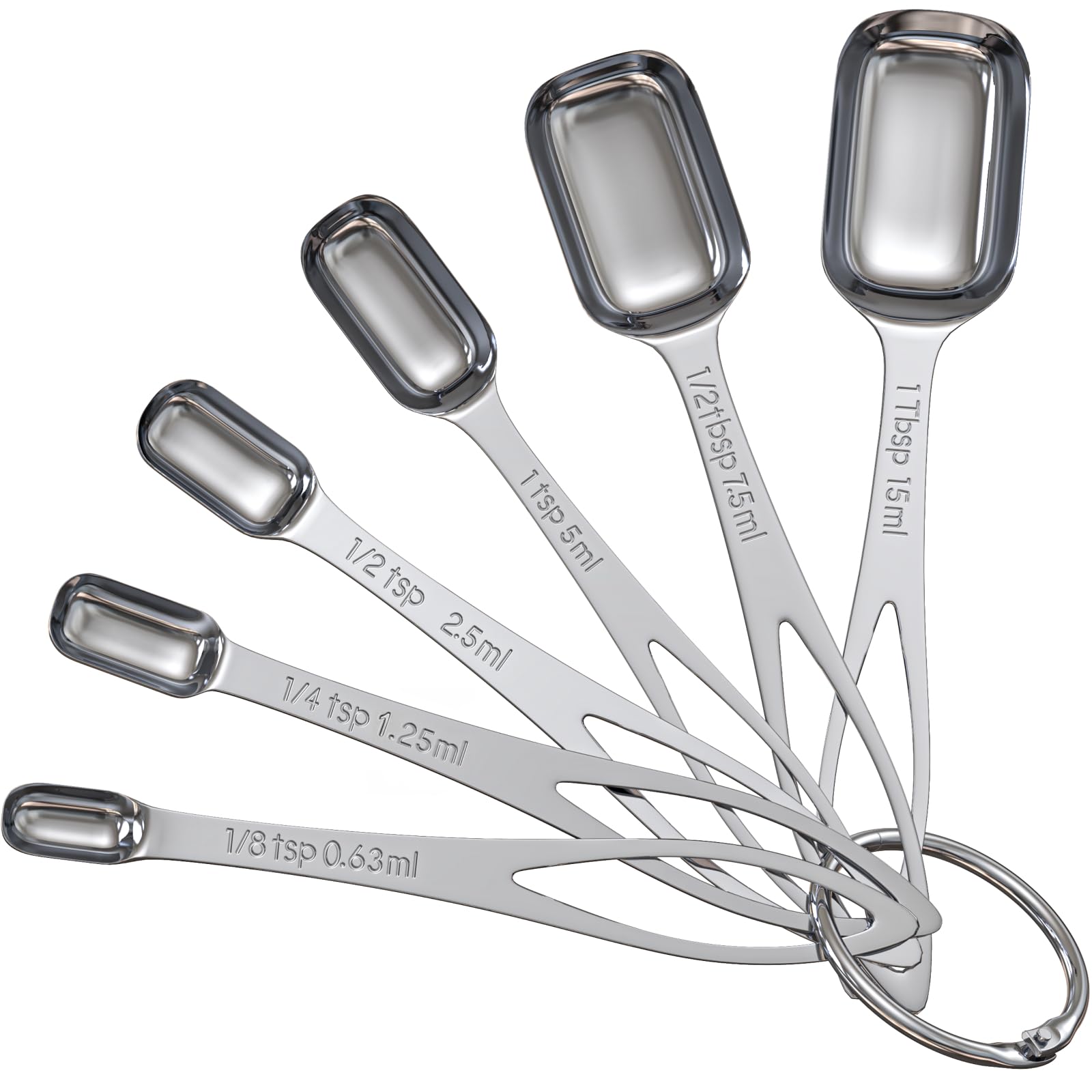 6PCS Narrow Measuring Spoons Set (6 Count)