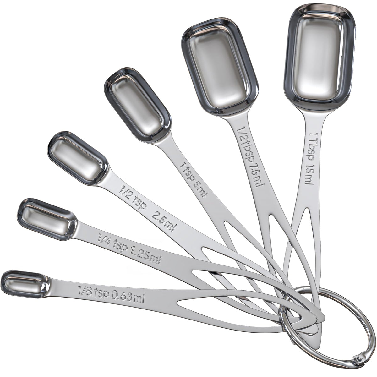 6PCS Narrow Measuring Spoons Set (6 Count)