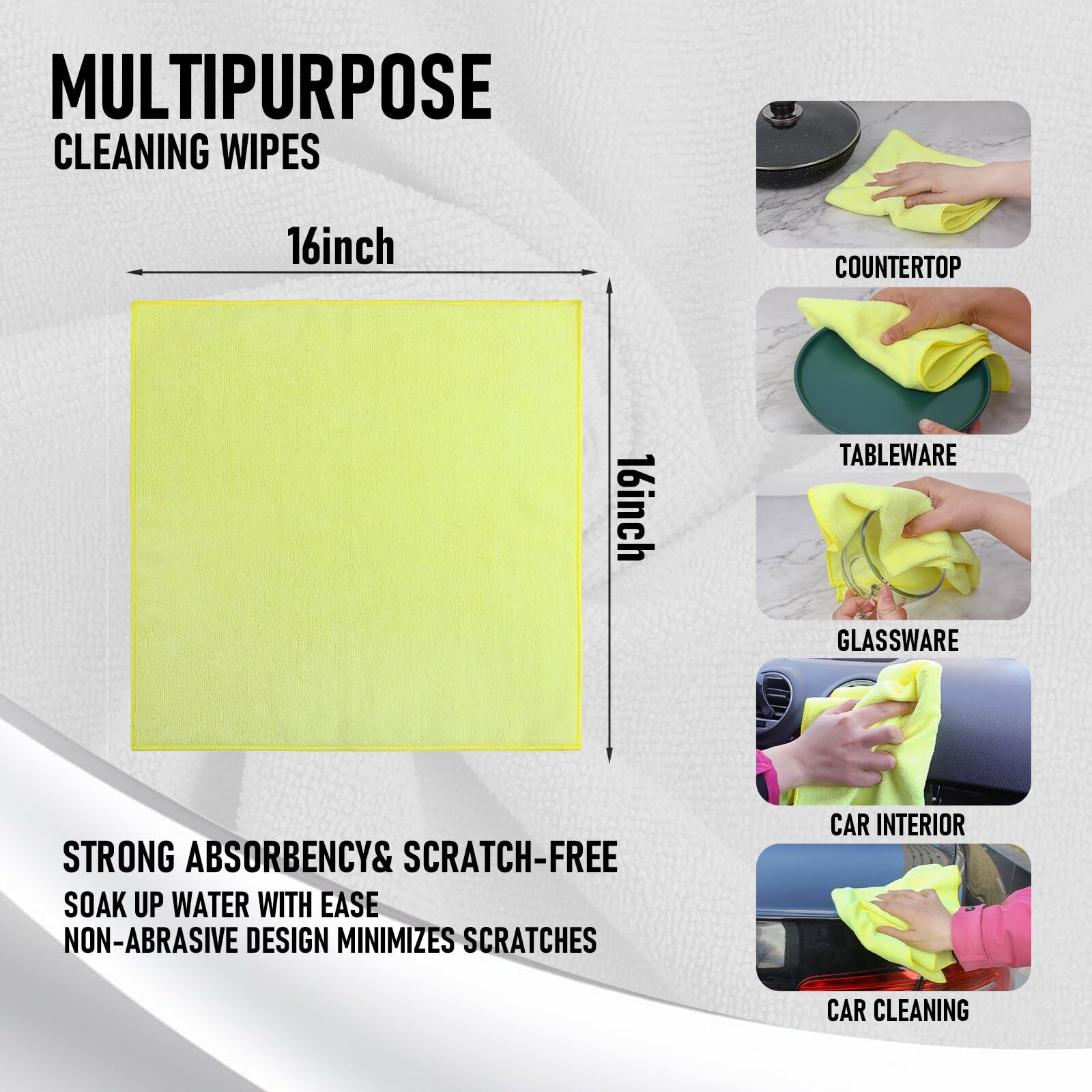 Microfiber Cleaning Cloth (12 Count)