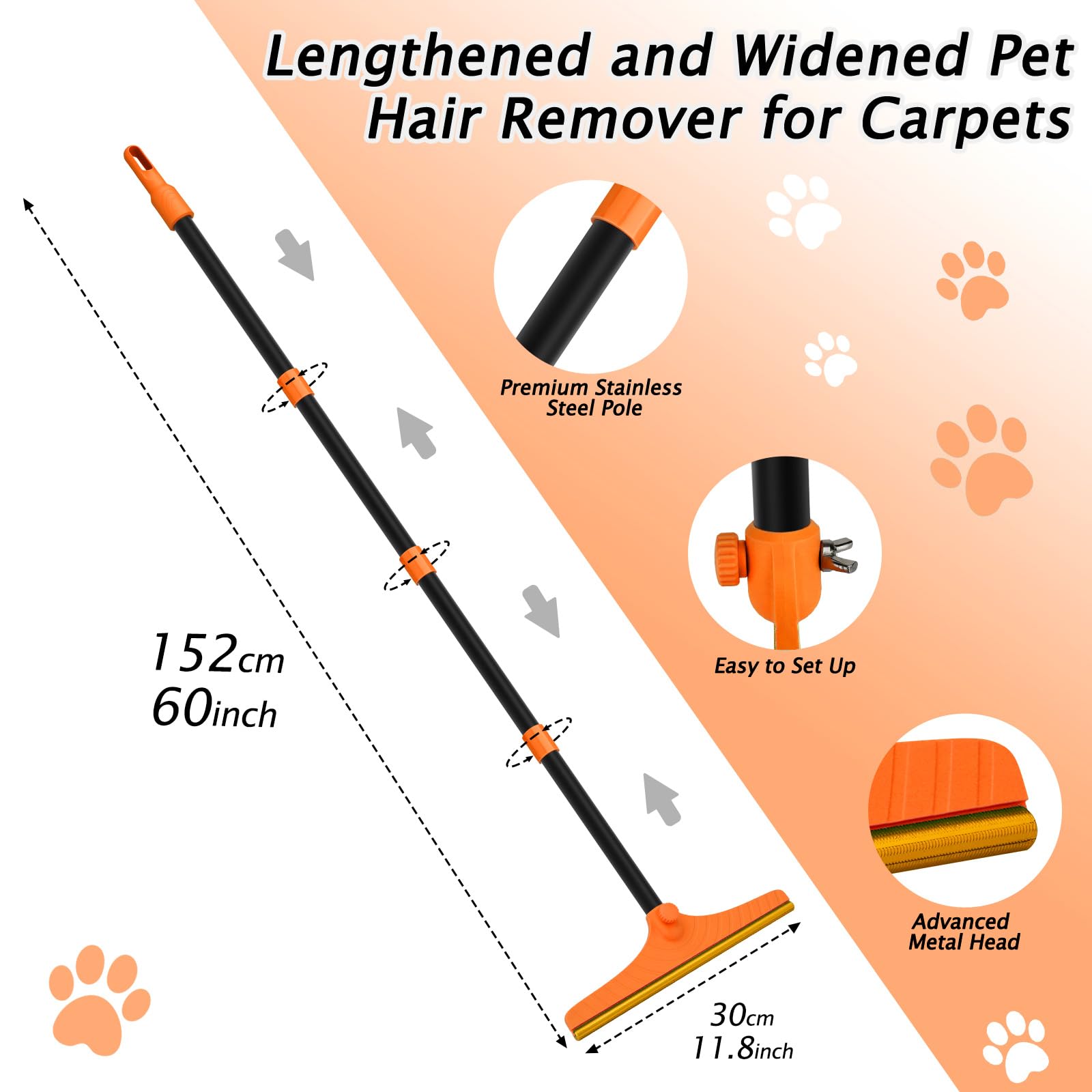 Carpet Rake for Pet Hair Removal Tool - ModHome Supplies