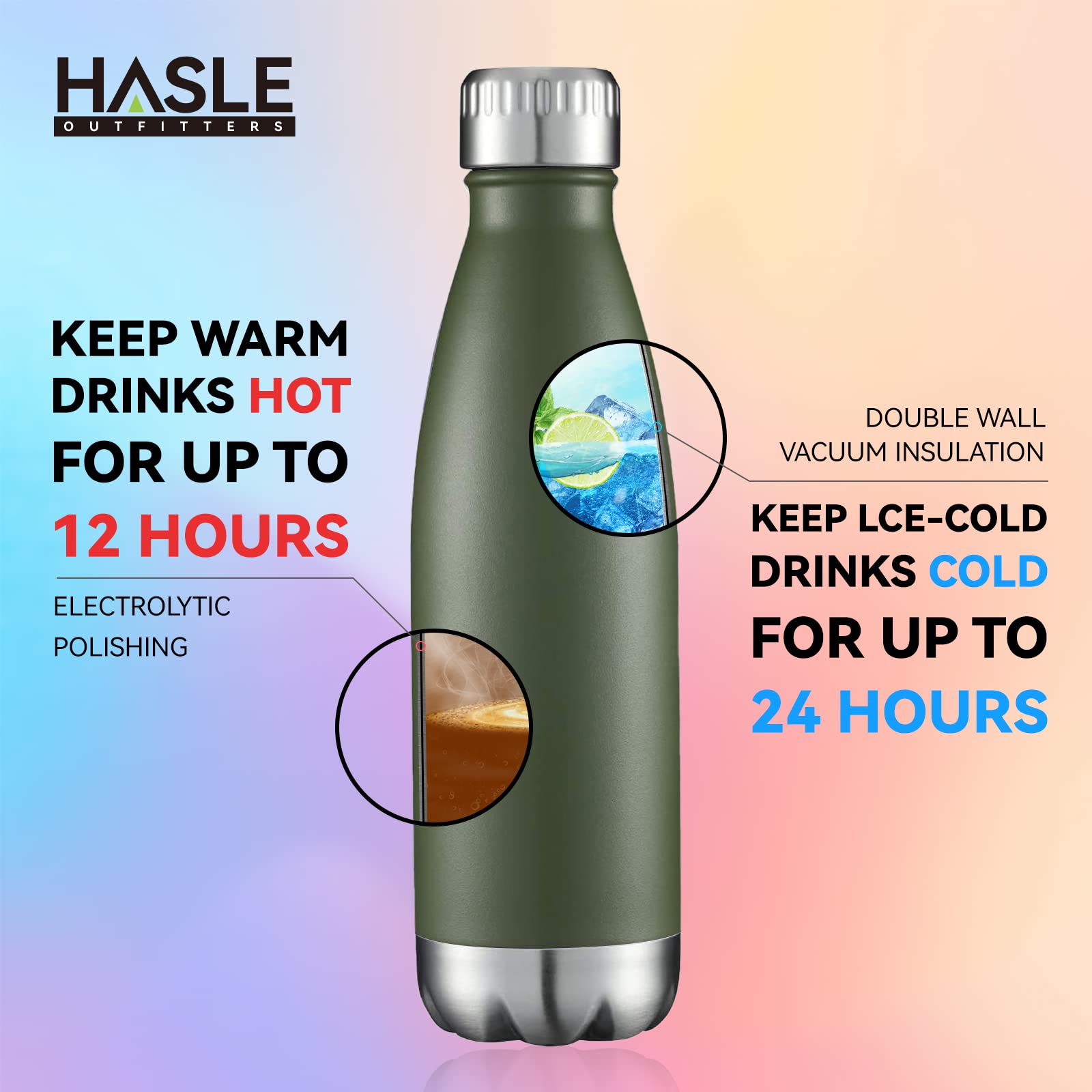 17oz Stainless Steel Water Bottles