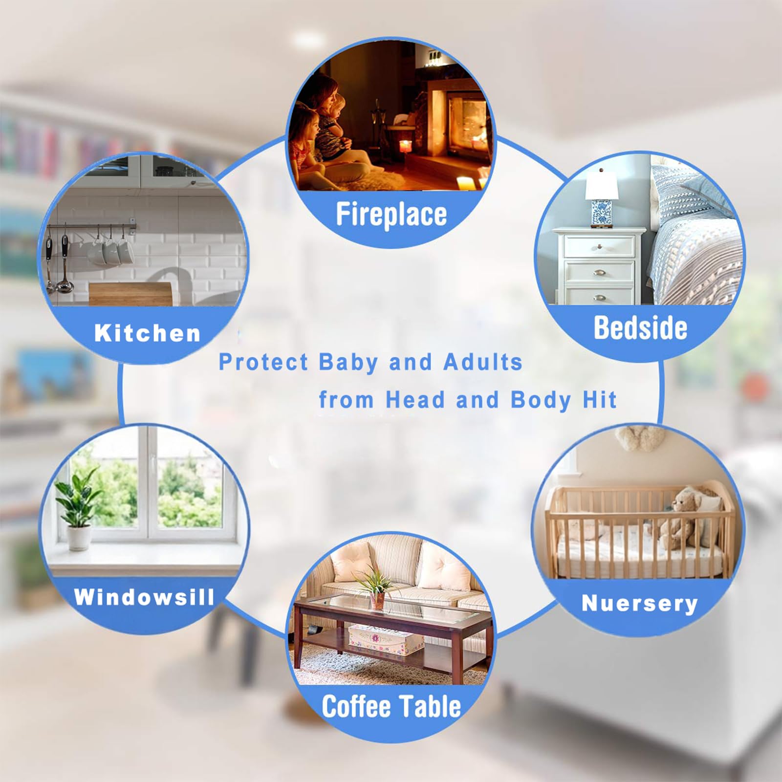 100% Silicone Clear Edge Protector Baby Proofing Furniture Guard