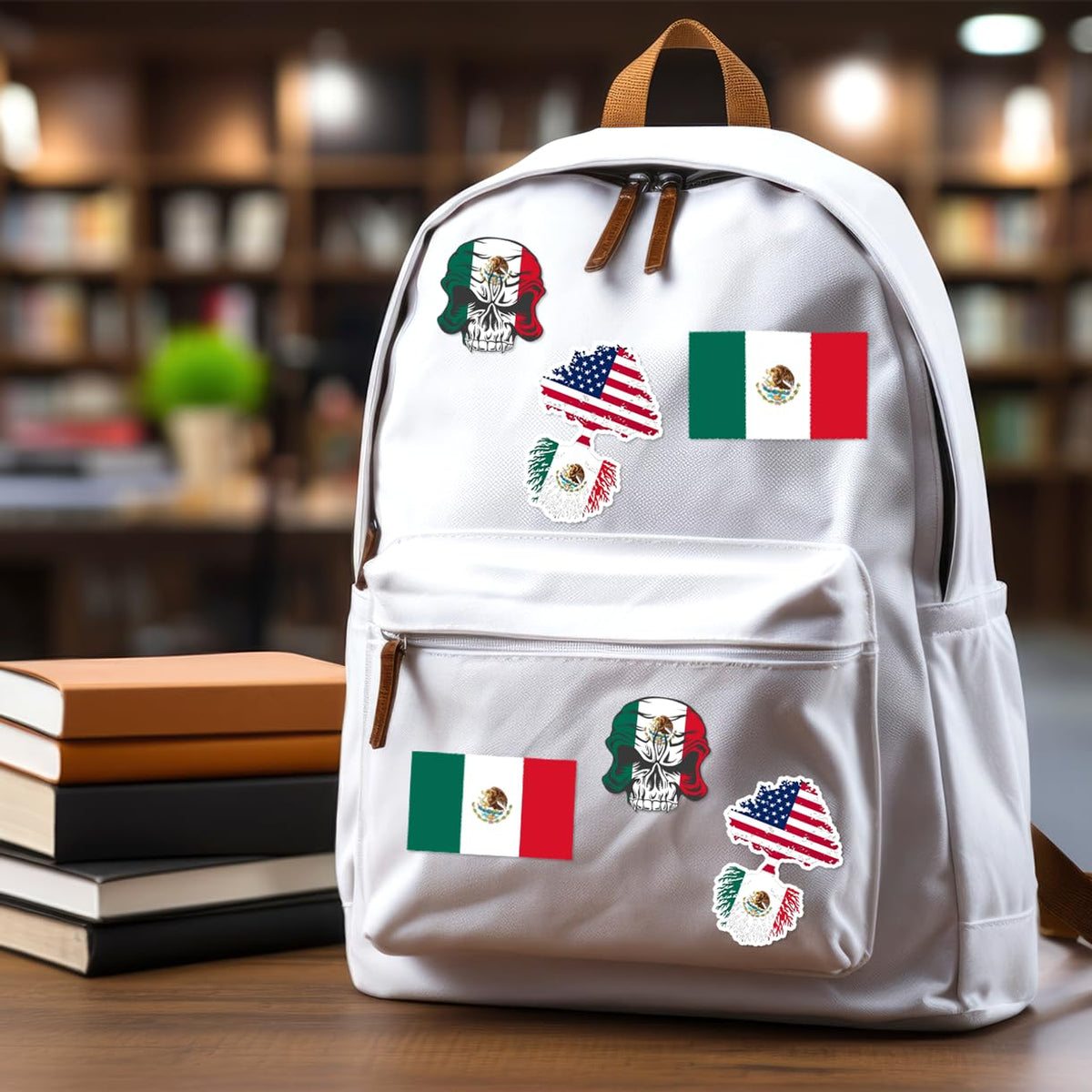 Patriotic Skull and Stickers Pack with USA Mexico Theme 20Pcs Vinyl Decals for Car Truck Motorcycle Laptop Helmet Water Bottle Bottles Bumper Bedroom Wall (20 Count)