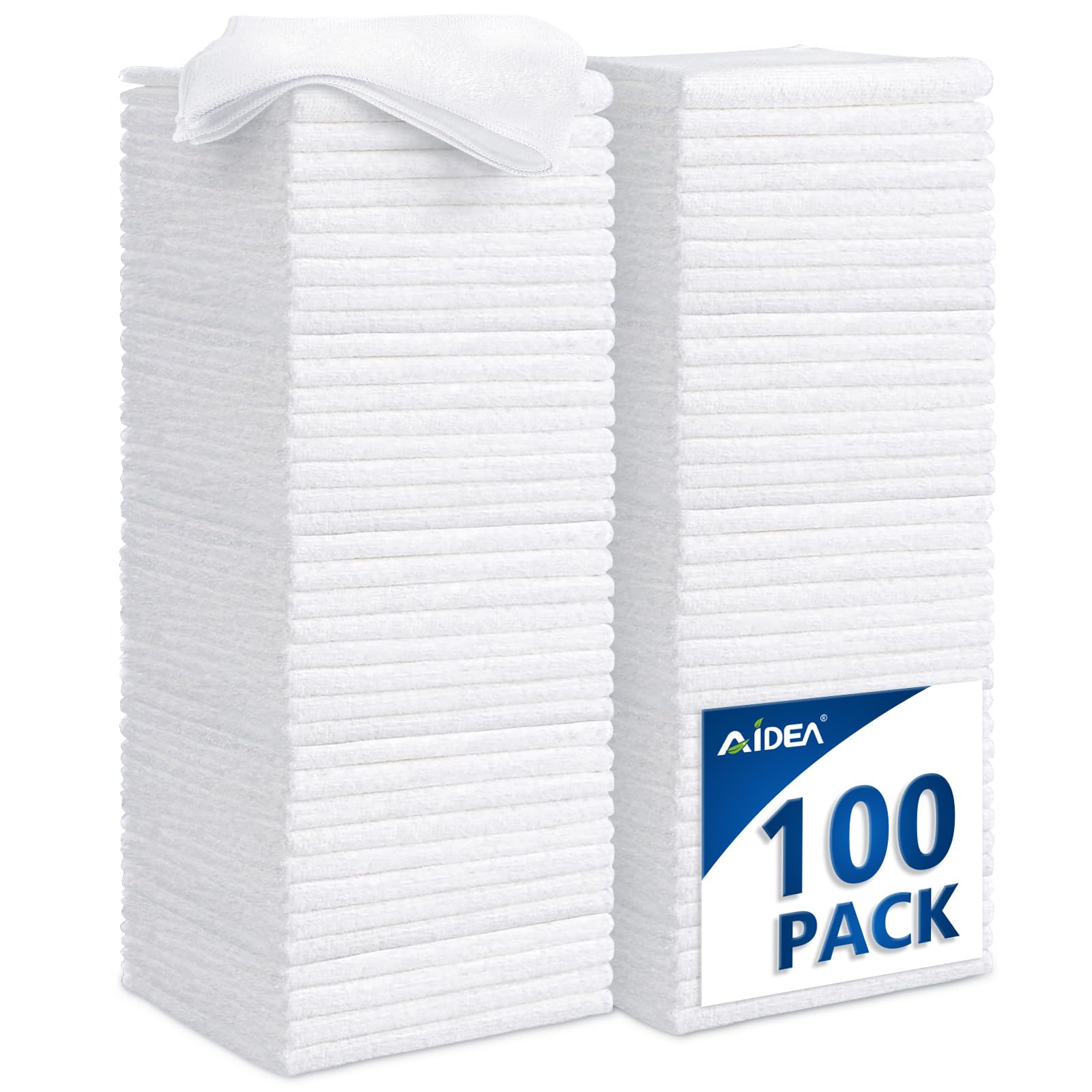 White Microfiber Cleaning Cloth 100PK (100 Count)