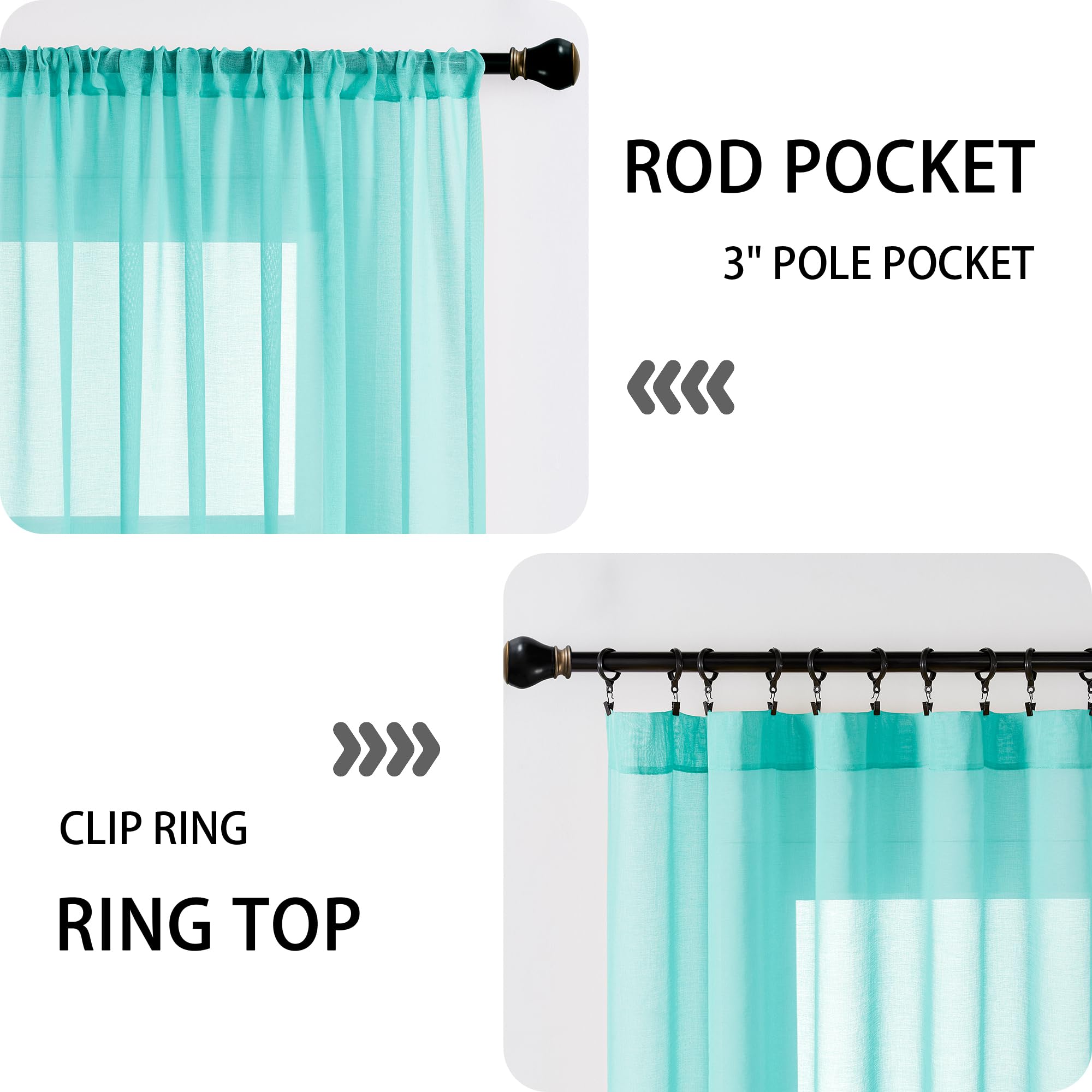 Sheer Door Curtains Closet Linen Textured Curtain Sheers Doorway Light Filtering Voile French Doors Rod Pocket Curtains Patio Glass Door